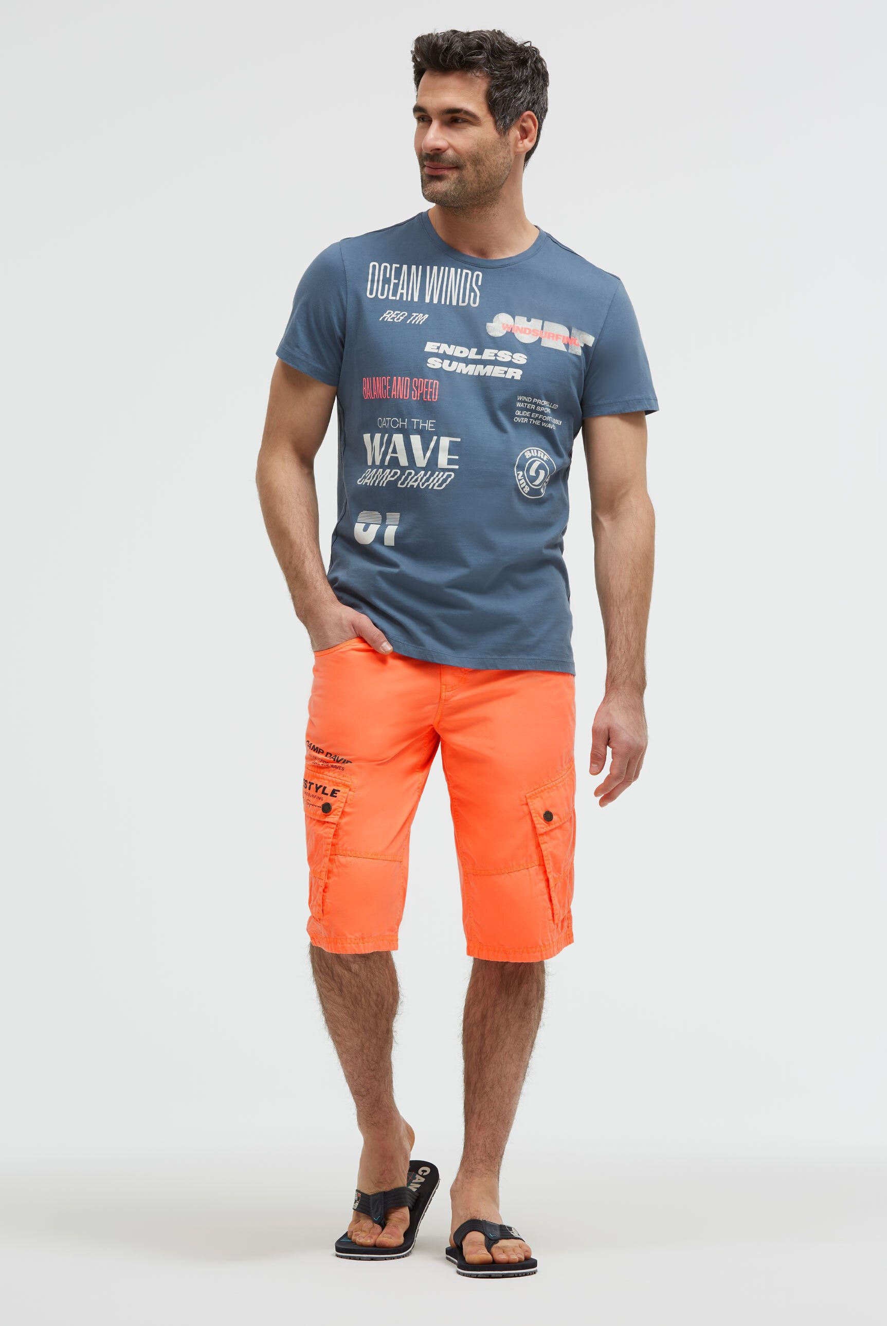 CAMP DAVID Shorts aus Baumwolle