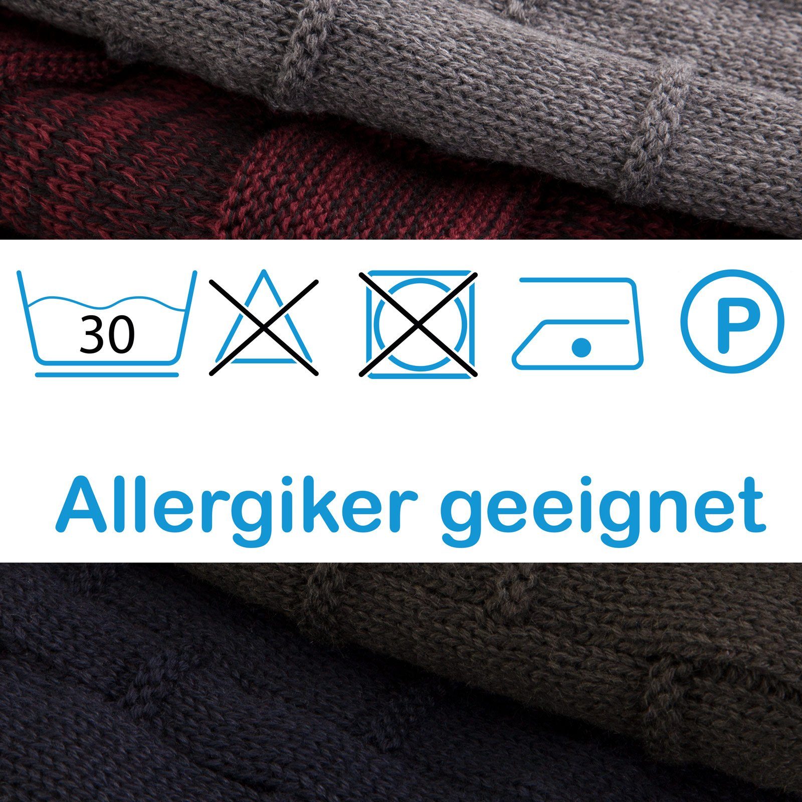 compagno Strickmütze (1-St) Warm gefüttert Beanie Wintermütze Flechtmuster uni oder meliert Mütze