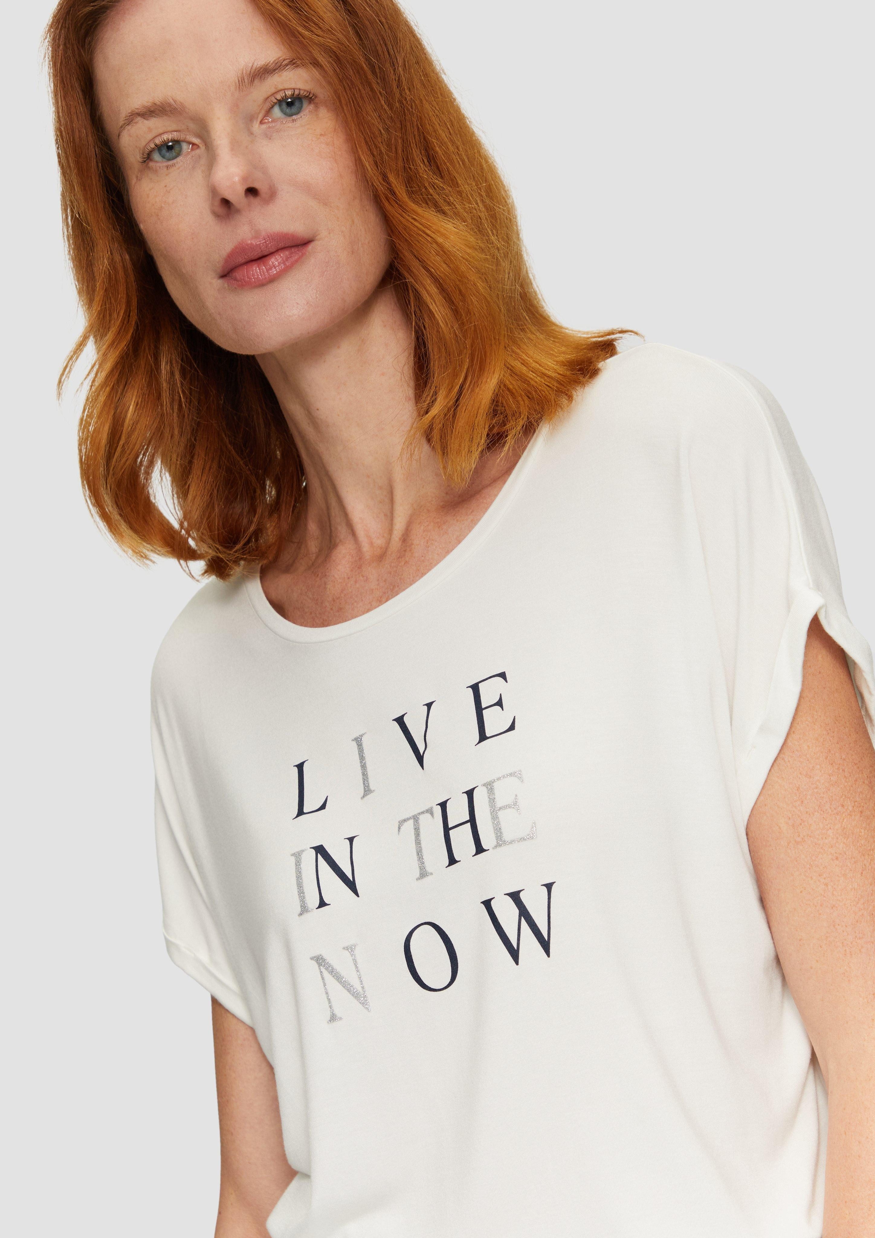 s.Oliver Kurzarmshirt T-Shirt aus Viskosestretch mit günstig online kaufen