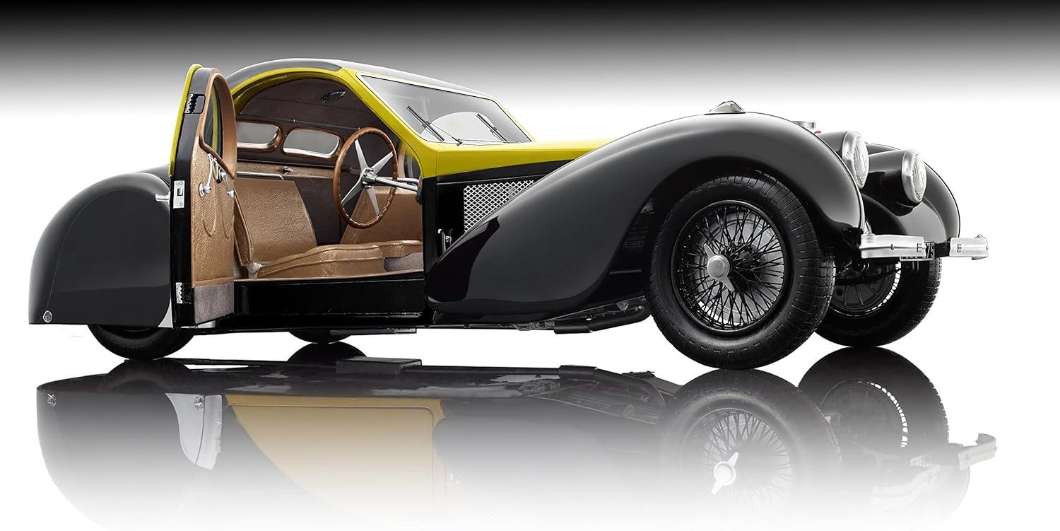 Bauer Spielwaren Modellauto Bugatti Type 57SC Atalante 1937 (gelb)