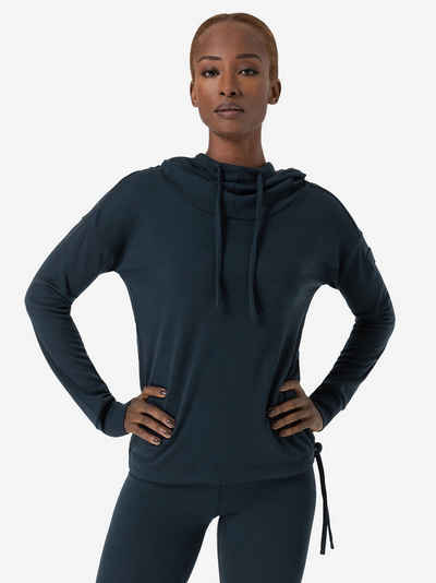 SUPER.NATURAL Hoodie für Damen, nachhaltig, Merino FUNNEL BIO mit Tunnelzug