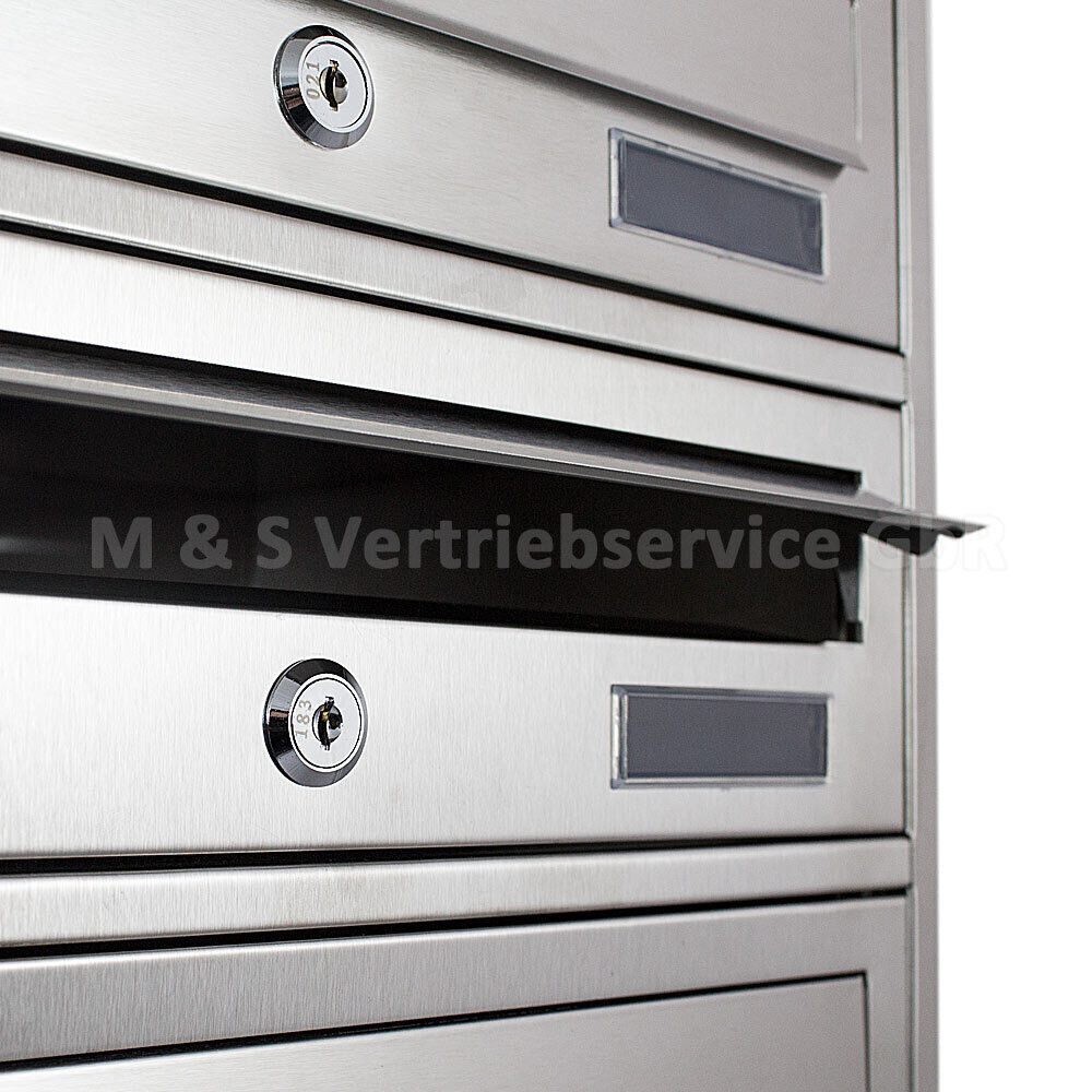 Bituxx Briefkastenanlage Edelstahl 3 Fächer (MS-14413) – Bild 5 von 5
