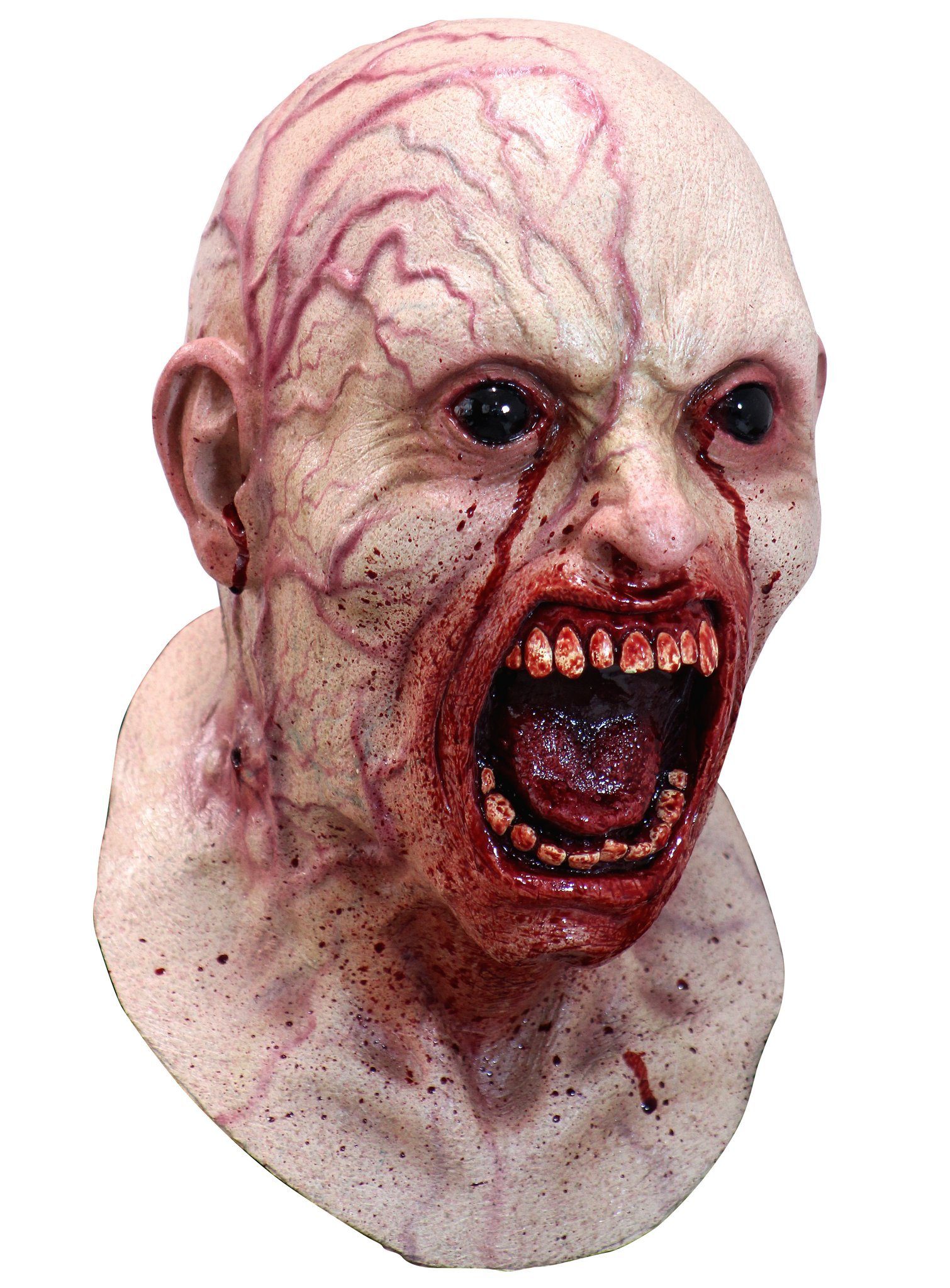 Ghoulish Productions Verkleidungsmaske Infizierter, Vollmaske eines verseuchten, blutrünstigen Zombies