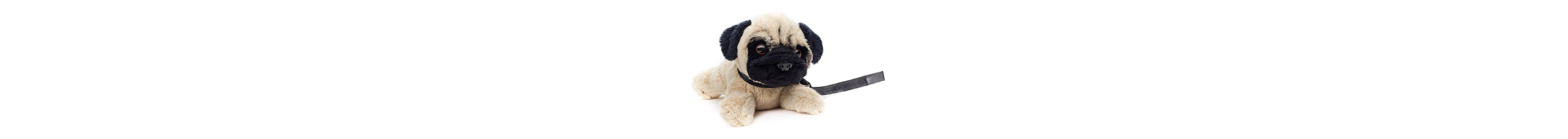 Uni-Toys Kuscheltier »Mops Plushie (mit Leine) - 21 cm (Länge) - Plüsch