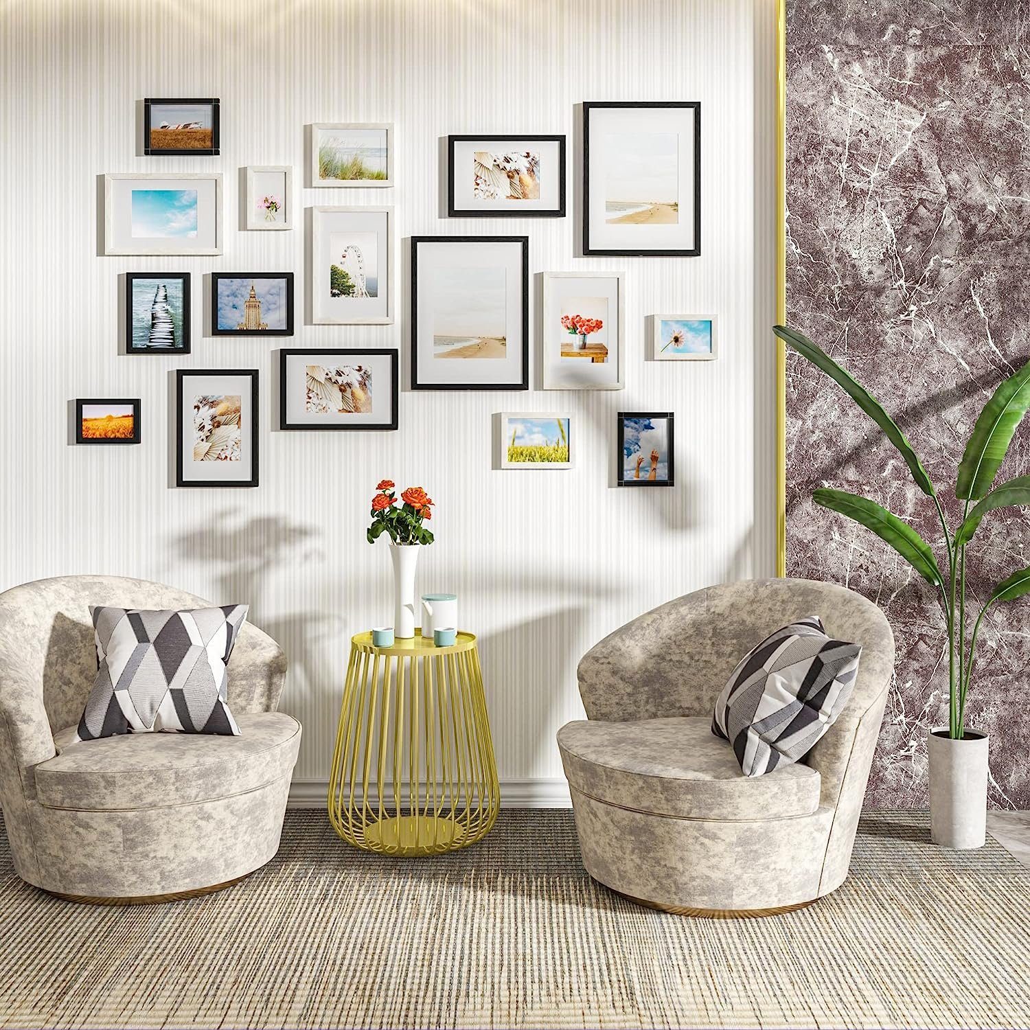 Woltu Bilderrahmen Foto Rahnmen, (5 St), 10x15 bis 30x45 cm aus Holzwerksto günstig online kaufen