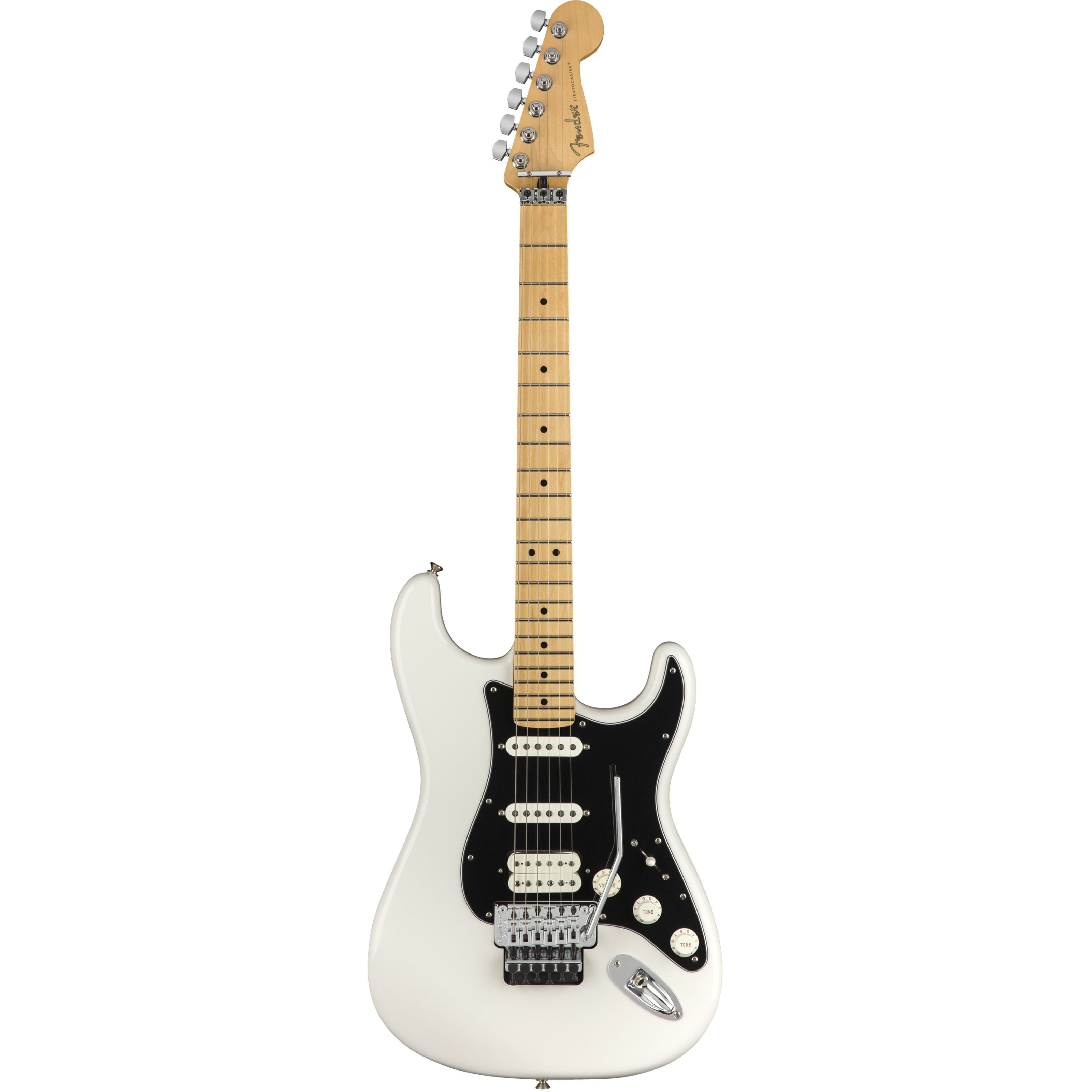 Fender E-Gitarre, E-Gitarren, ST-Modelle, Player Stratocaster Floyd Rose HSS MN Polar White - E-Gitarre