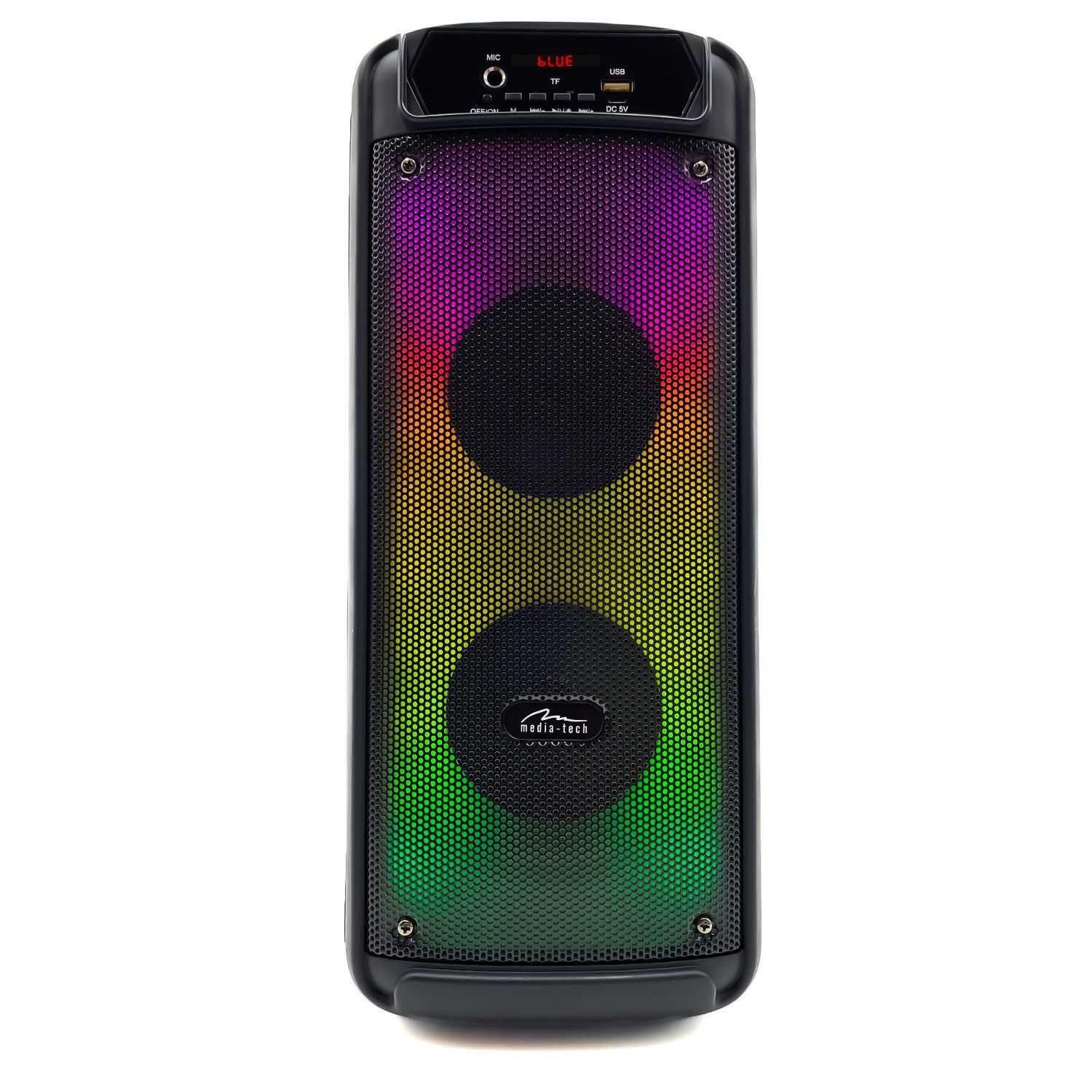 MEDIA-TECH MT3177 Bluetooth-Lautsprecher (14 W, Kabelloser Bluetooth-Lautsprecher 14W FLAMEBOX RGB)