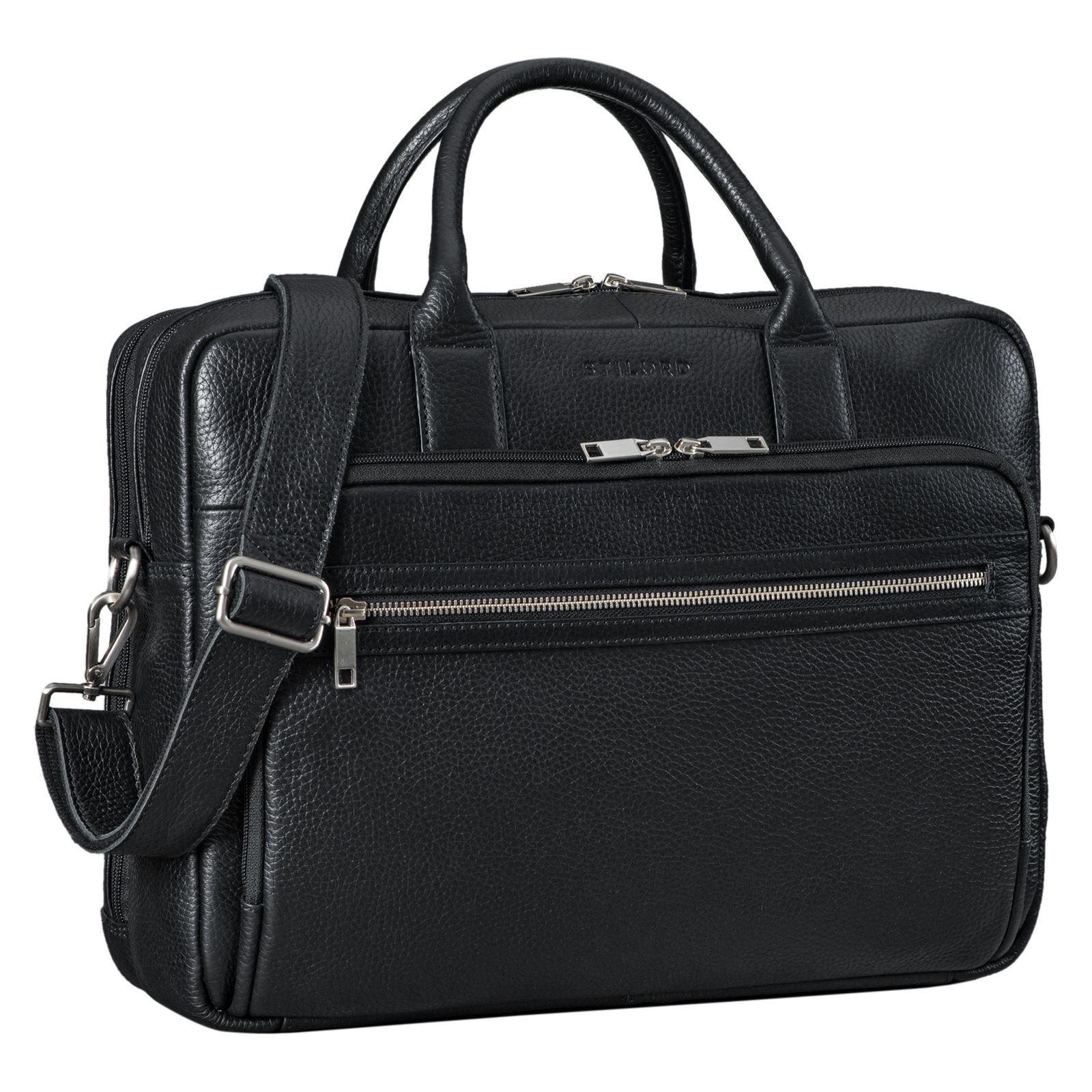 STILORD Laptoptasche "Dawson" Leder Aktentasche Umhängetasche