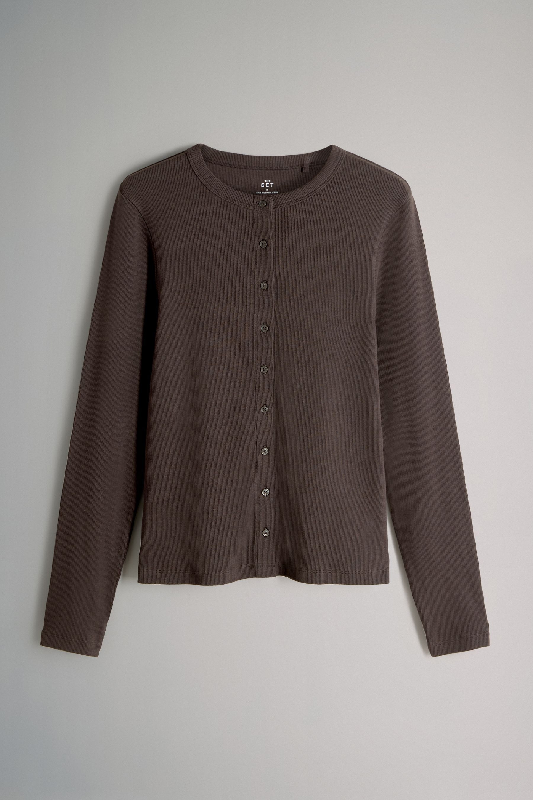 The Set Langarmshirt The Set gerippte Langarmshirts, 3er-Pack (3-tlg) günstig online kaufen