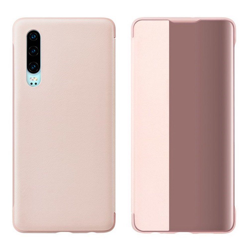 cofi1453 Handyhülle Huawei Sleep Case Smart View Cover Case, Kunstleder Schutzhülle Handy Wallet Case Cover mit Kartenfächern, Standfunktion Rosa