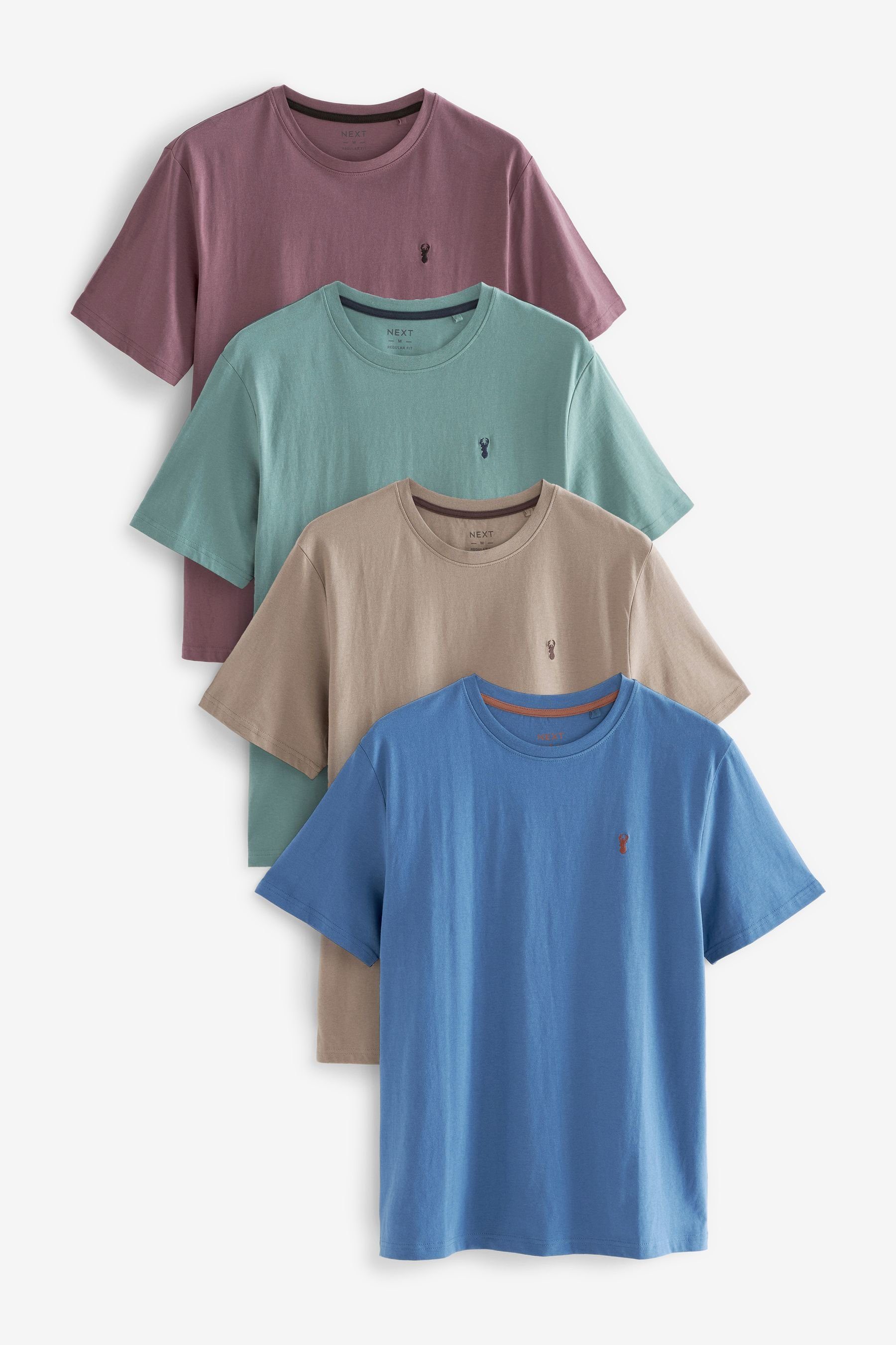 Next T-Shirt 4er-Pack T-Shirts (4-tlg) Blue/Stone/Green/Purple