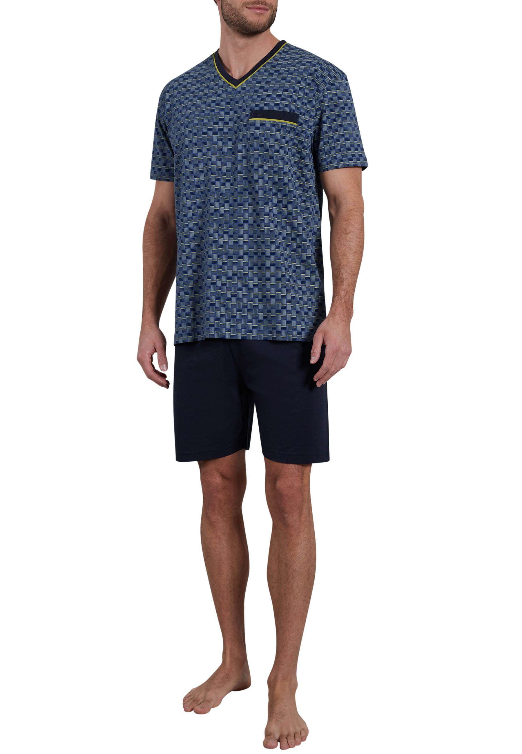 GÖTZBURG Shorty GÖTZBURG Herren Shorty blau uni (1 tlg)