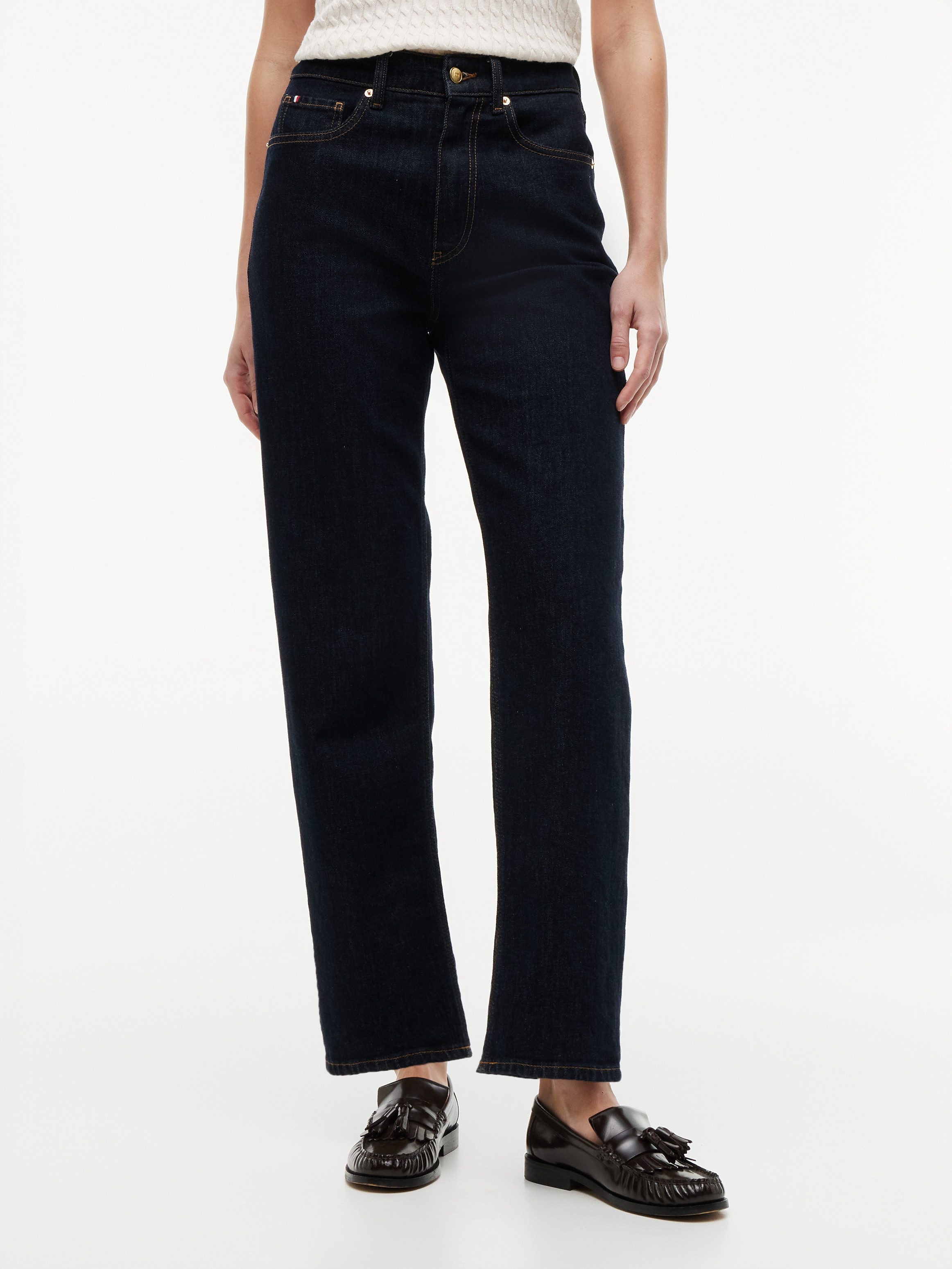 Tommy Hilfiger High-waist-Jeans TAPERED RINSE HW ANKLE Baumwolle, knöchellang, high waist
