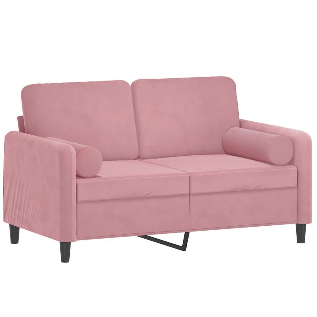 vidaXL Sofa 2-Sitzer-Sofa mit Zierkissen Rosa günstig online kaufen