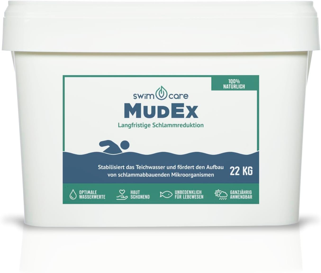 swimcare Teichpflege MudEx - Langfristige Schlammreduktion, 100% natürlich & unschädlich