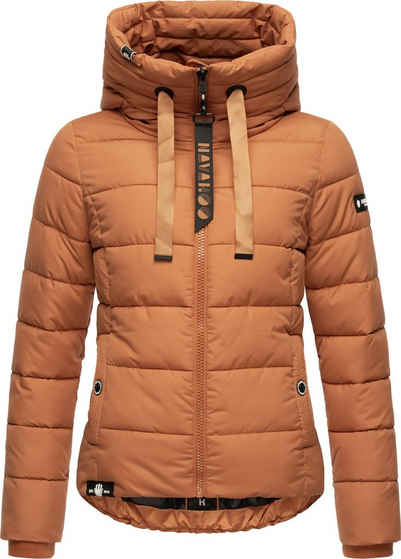 Navahoo Steppjacke Amayaa stylische Damen Winterjacke mit coolen Applikationen