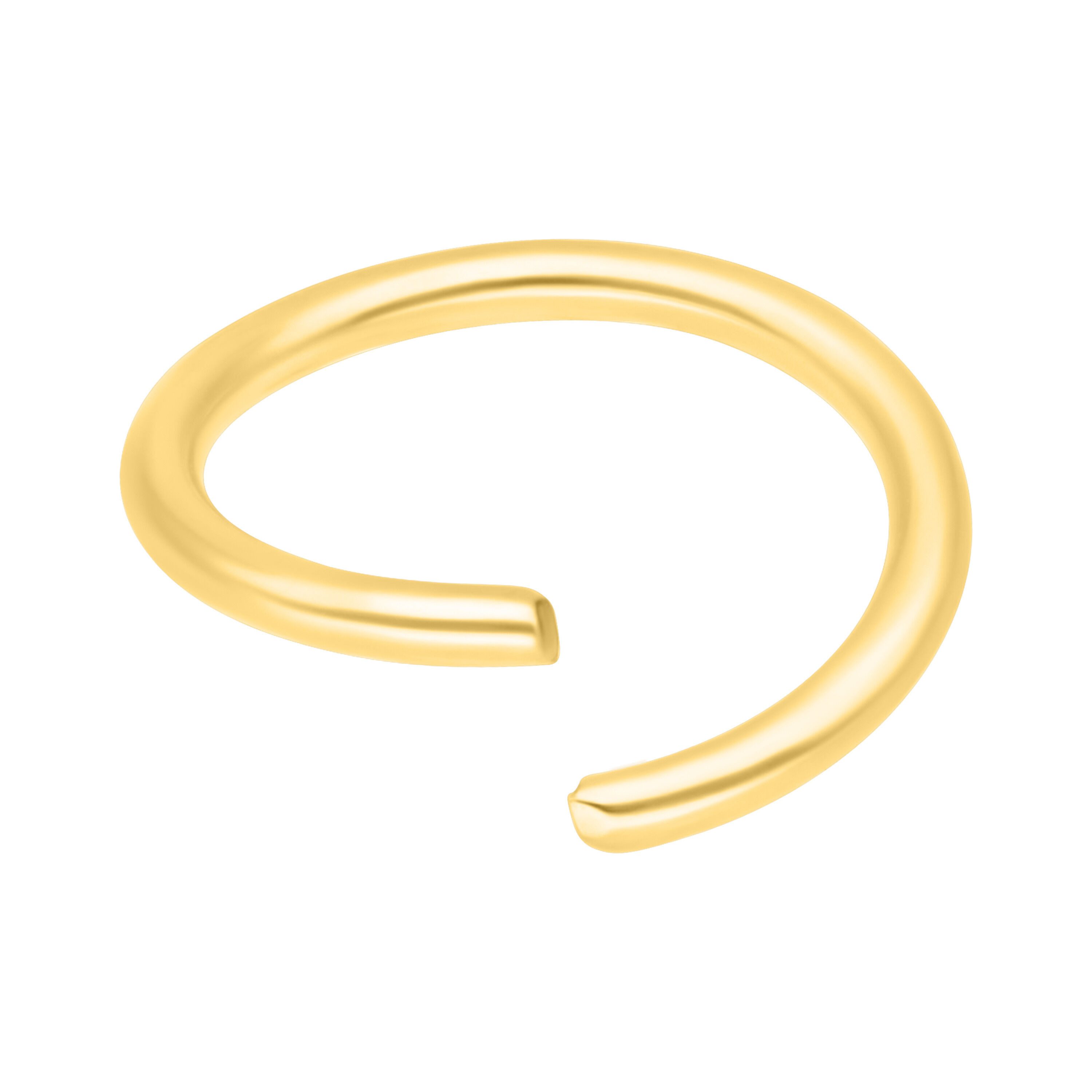 Wildcat Nasenpiercing Ring Continuous/ Seamless für Ohr, Nase, 1 Stück, Chirurgenstahl 316L - wasserfest, hautverträglich, Gold