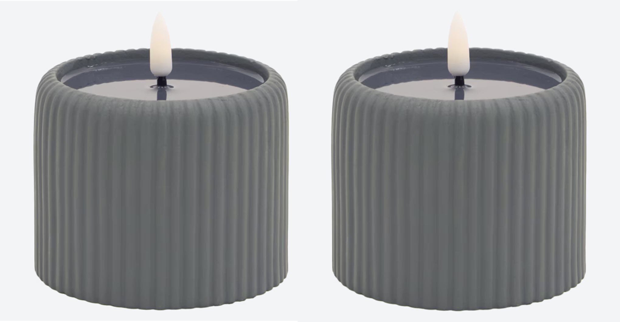 Schou LED Dekolicht 2er Set LED Kerze m. beweglicher Flamme u. Timer 9 x 7,5 cm. Reduzierter Preis € 19,79. Unverbindliche Preisempfehlung € 24,95, (€ 19,79 pro 1 Stk)