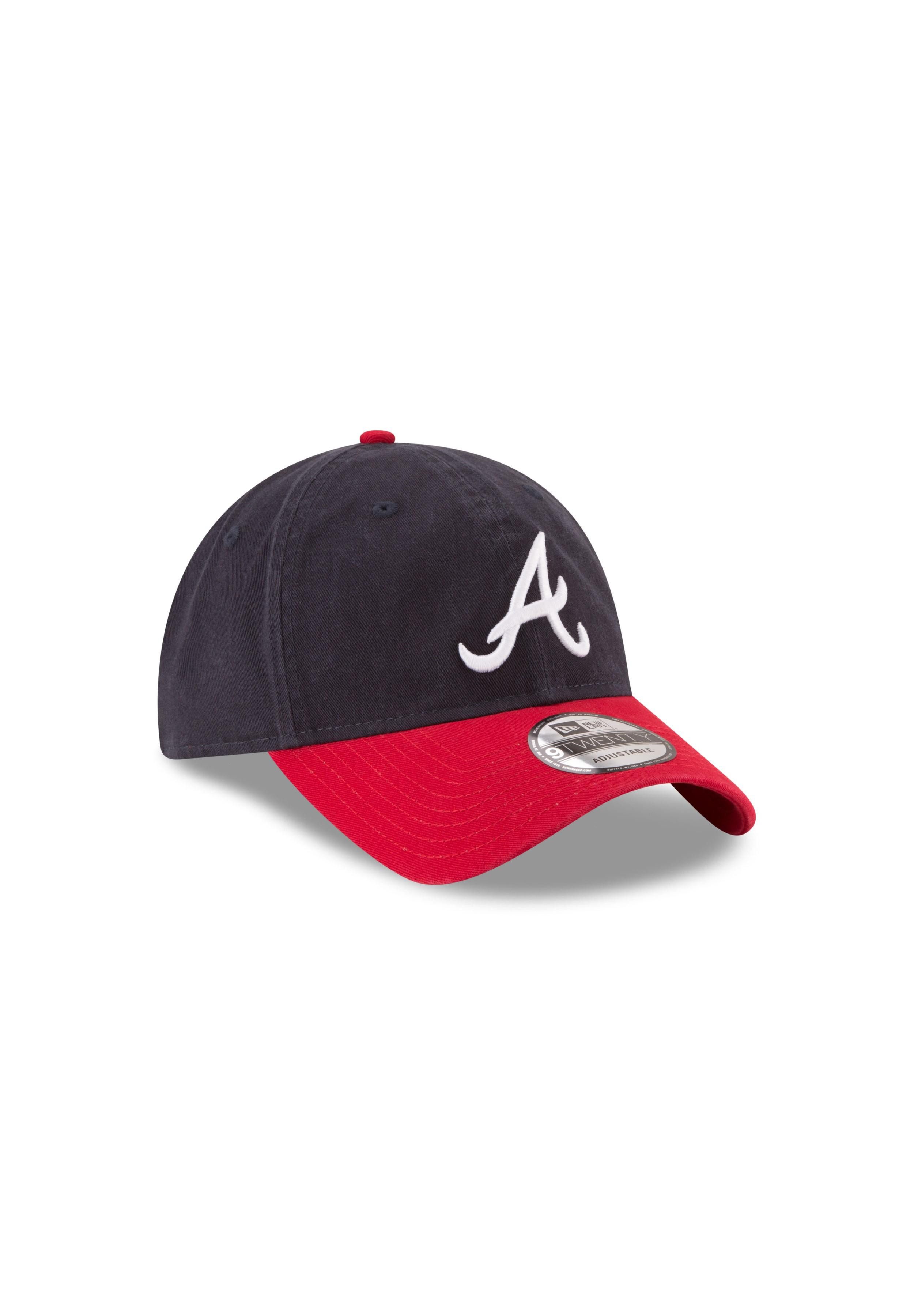 New Era Baseball Cap Atlanta Braves MLB Core Classic Marineblau Rot Verstellbare 9Twenty Ca (1-St)