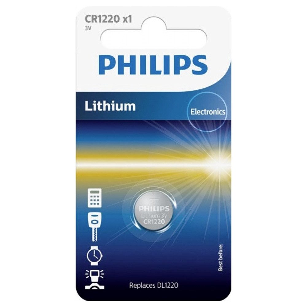 Philips Philips Knopfzelle CR1220 3 V 1 St. Lithium Minicells Knopfzelle