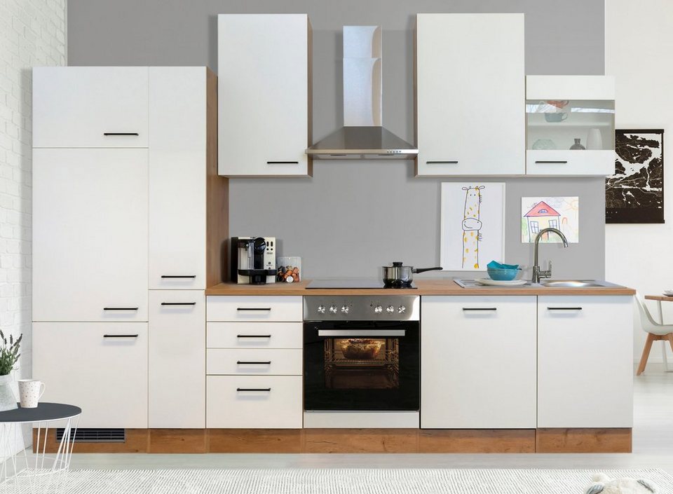 Flex-Well Küchenzeile Vintea, mit E-Geräten, Gesamtbreite 310 cm, Schnelle  Lieferzeit, auf Wunsch mit Aufbau-Service