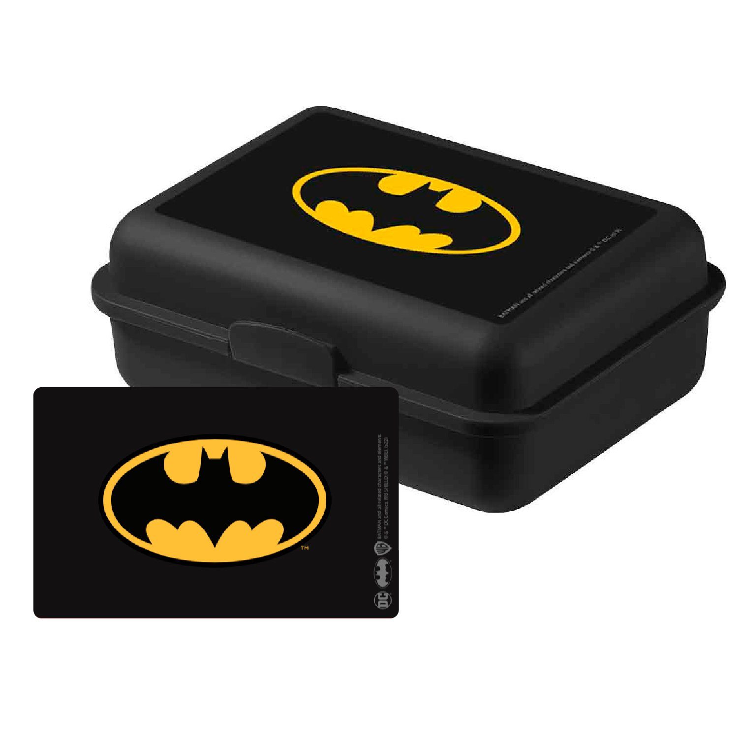 United Labels® Lunchbox mit Trennwand - DC Comics - Batman Logo, Kunststoff (PP)