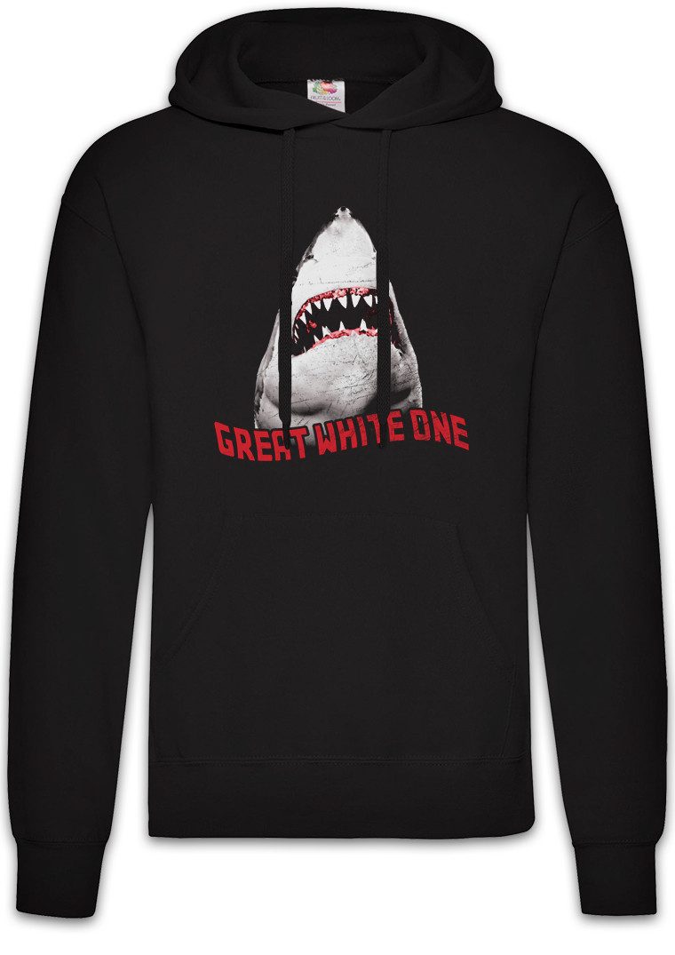 Urban Backwoods Hoodie White Shark II Herren Hoodie Weißer Hai Jaws Surfer Taucher Weiße (1-tlg) Diver Größen Hawaii Maui