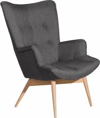 Max Winzer® Sessel Arne, in Schalenform, im Retrolook, Hochlehner