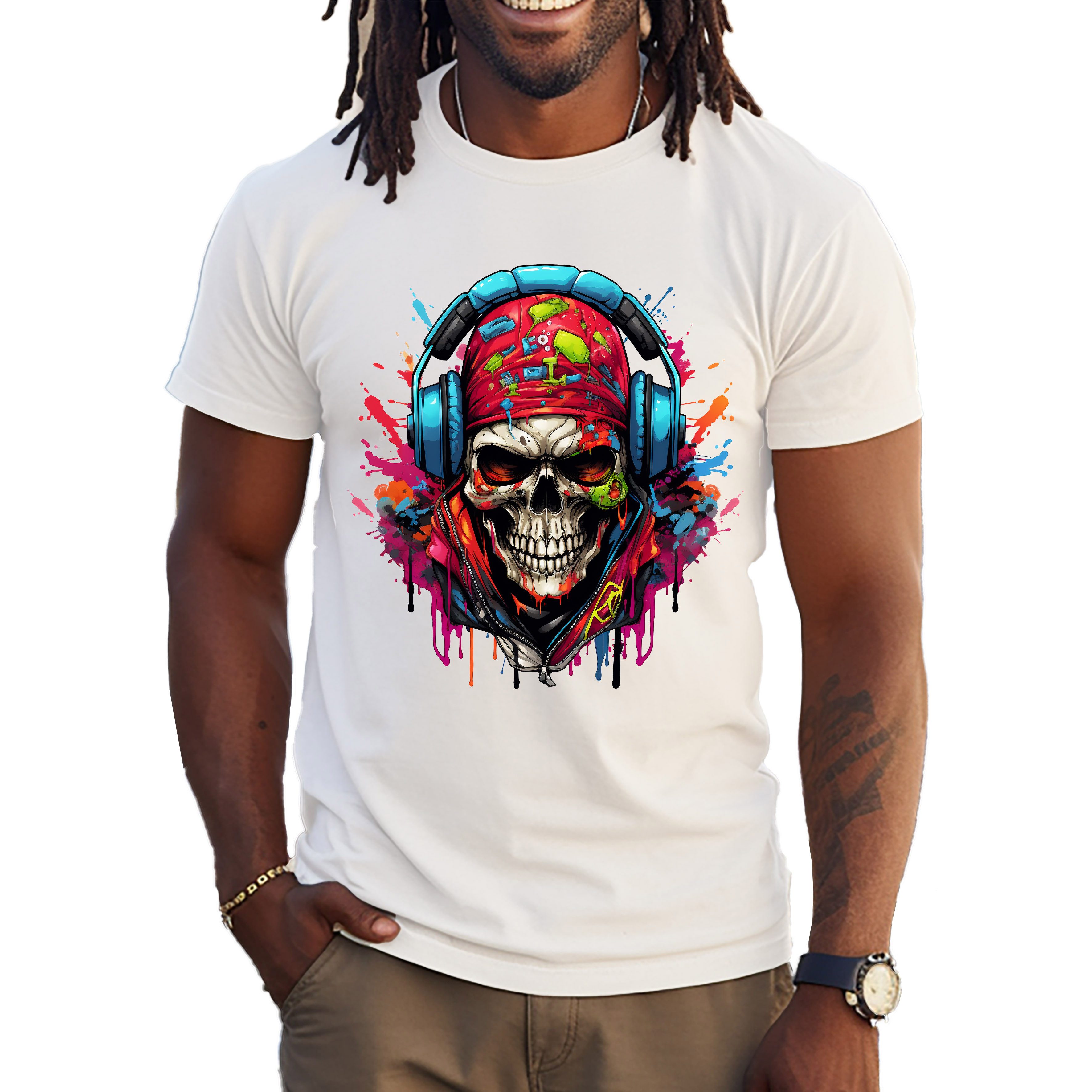 Banco T-Shirt Stylischer Skeletten_Kopf Rundhalsausschnitt Herren günstig online kaufen