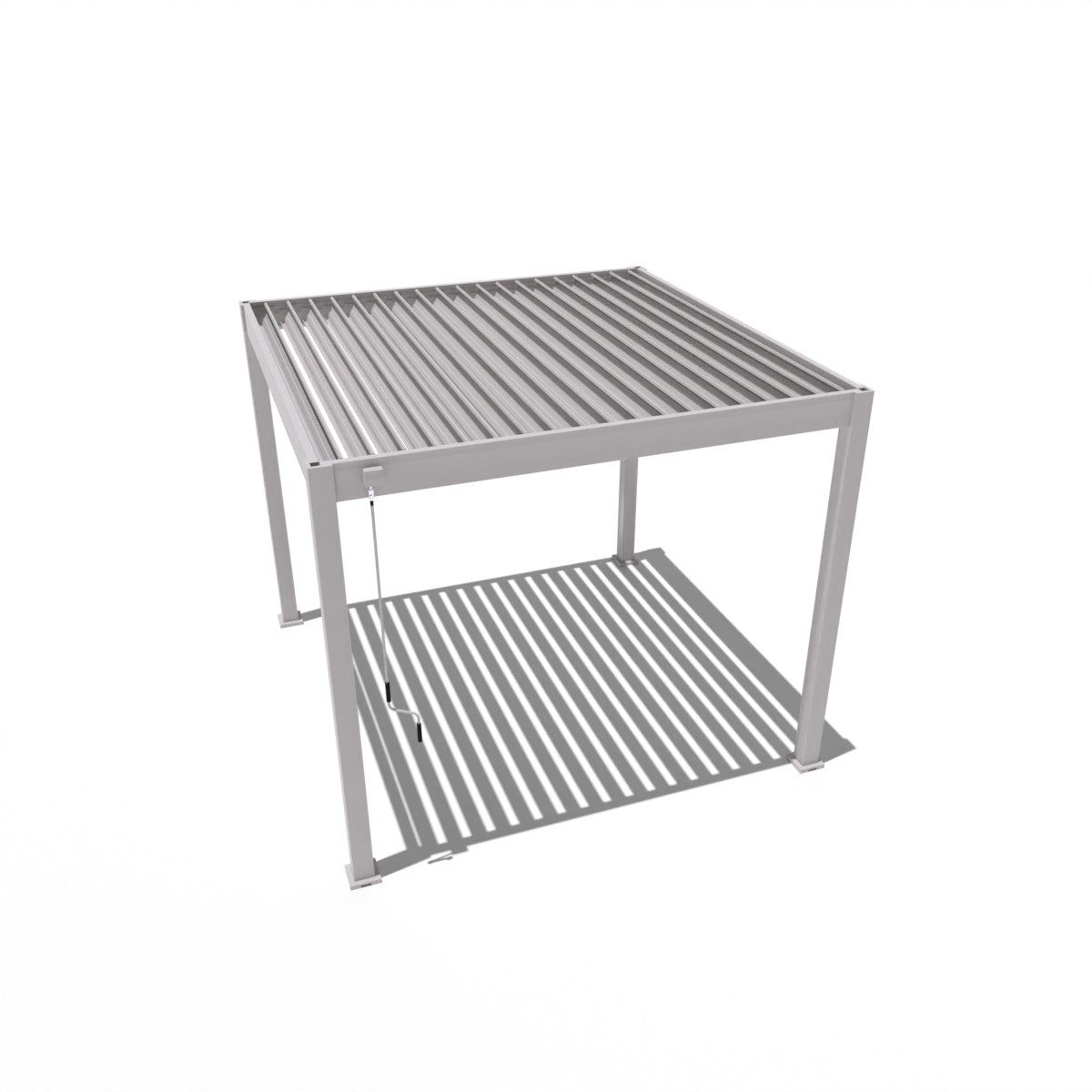 Weide Pergola Classic Pavillon Terrassenüberdachung Aluminium 3 x 3 M Ivory Sand, BxTxH: 300x300x255 cm, (Hochwertigstes Aluminium & verzinkte Stahl-Lamellen, Komplettset)