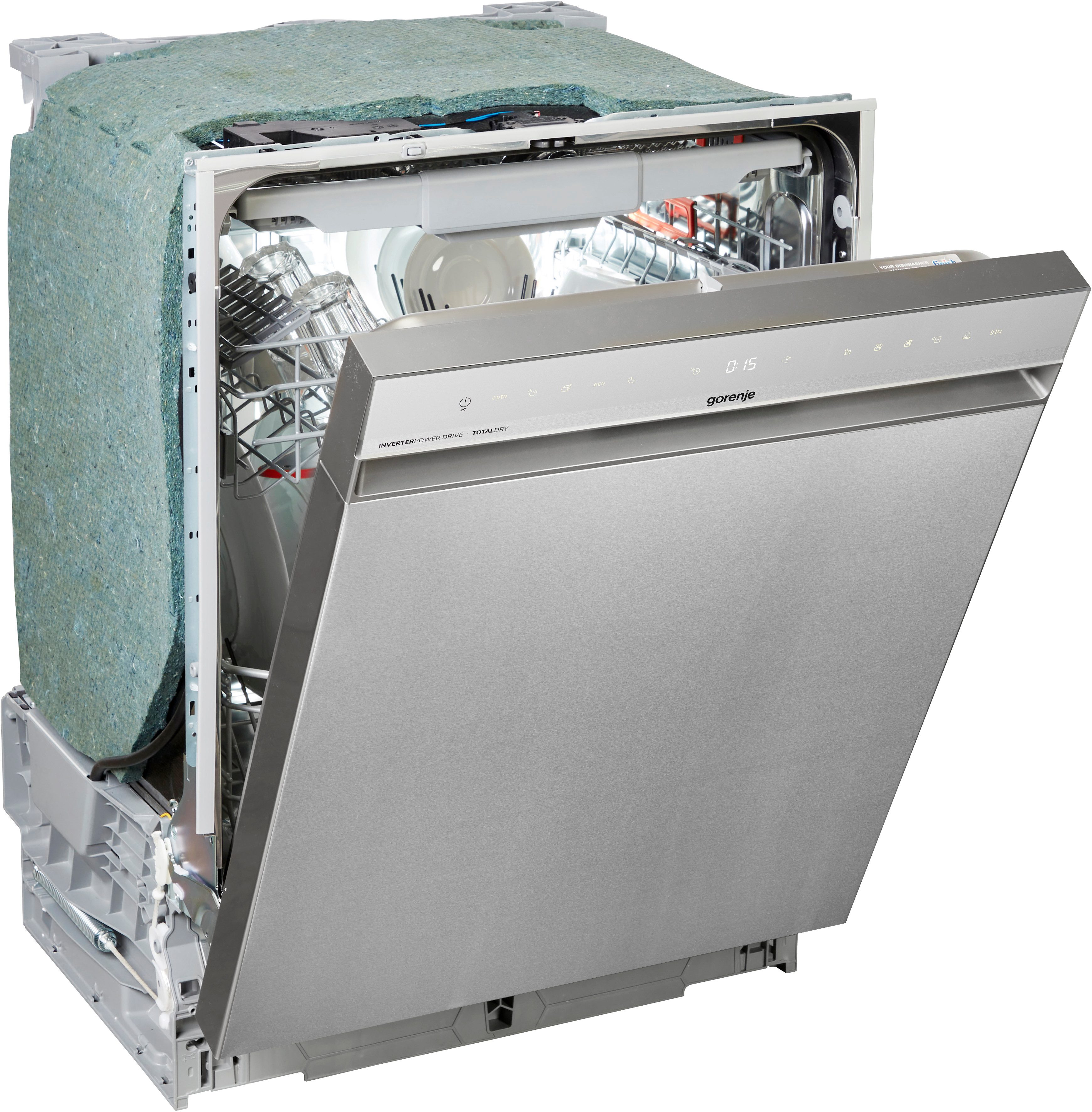 GORENJE Unterbaugeschirrspüler GU663C95X, 9,4 l, 16 Maßgedecke, 16 Maßgedecke, auto. Türöffnung, Besteckschublade