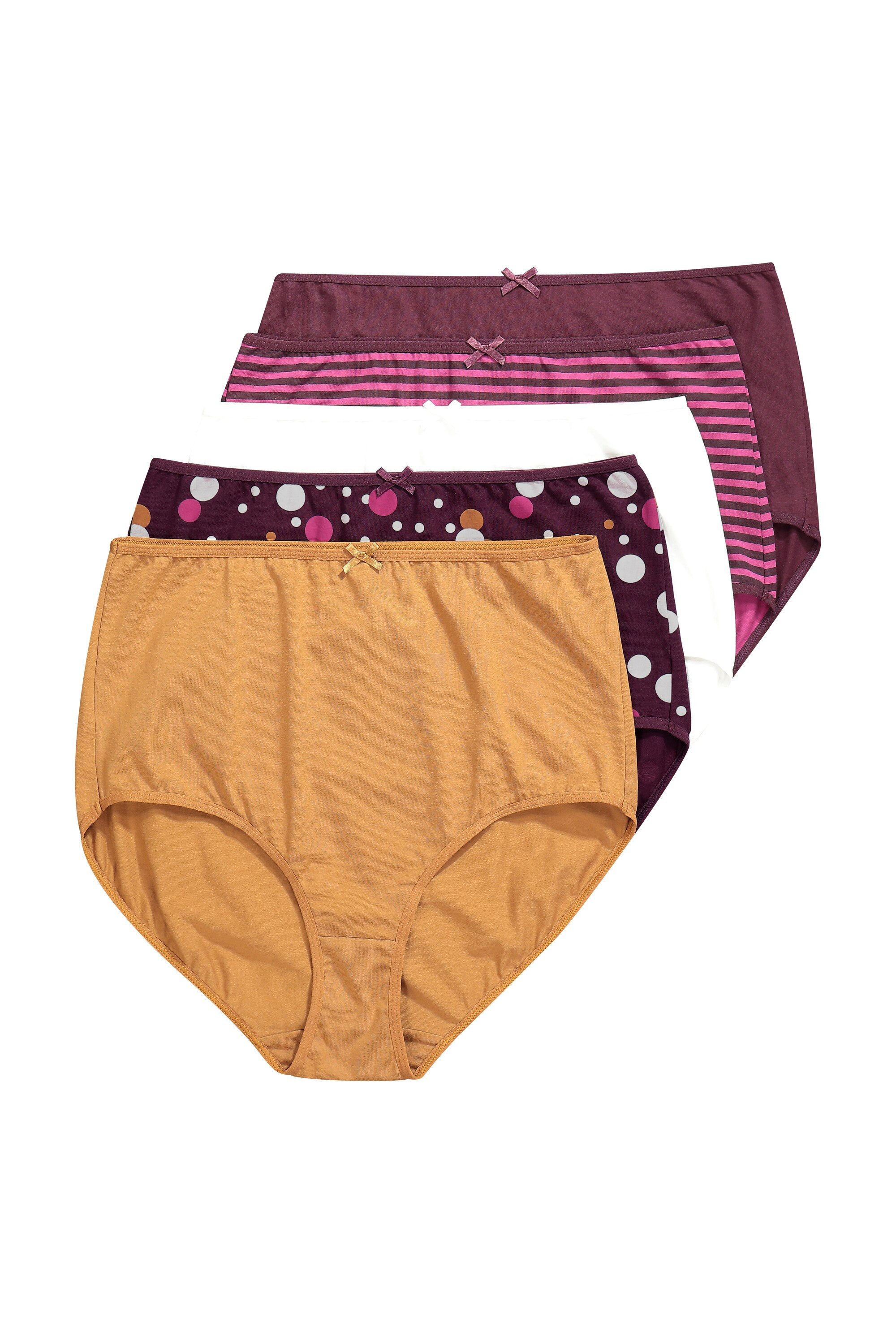 Maxislip Maxislips 5er-Pack Punkte/Ringel/einfarbig