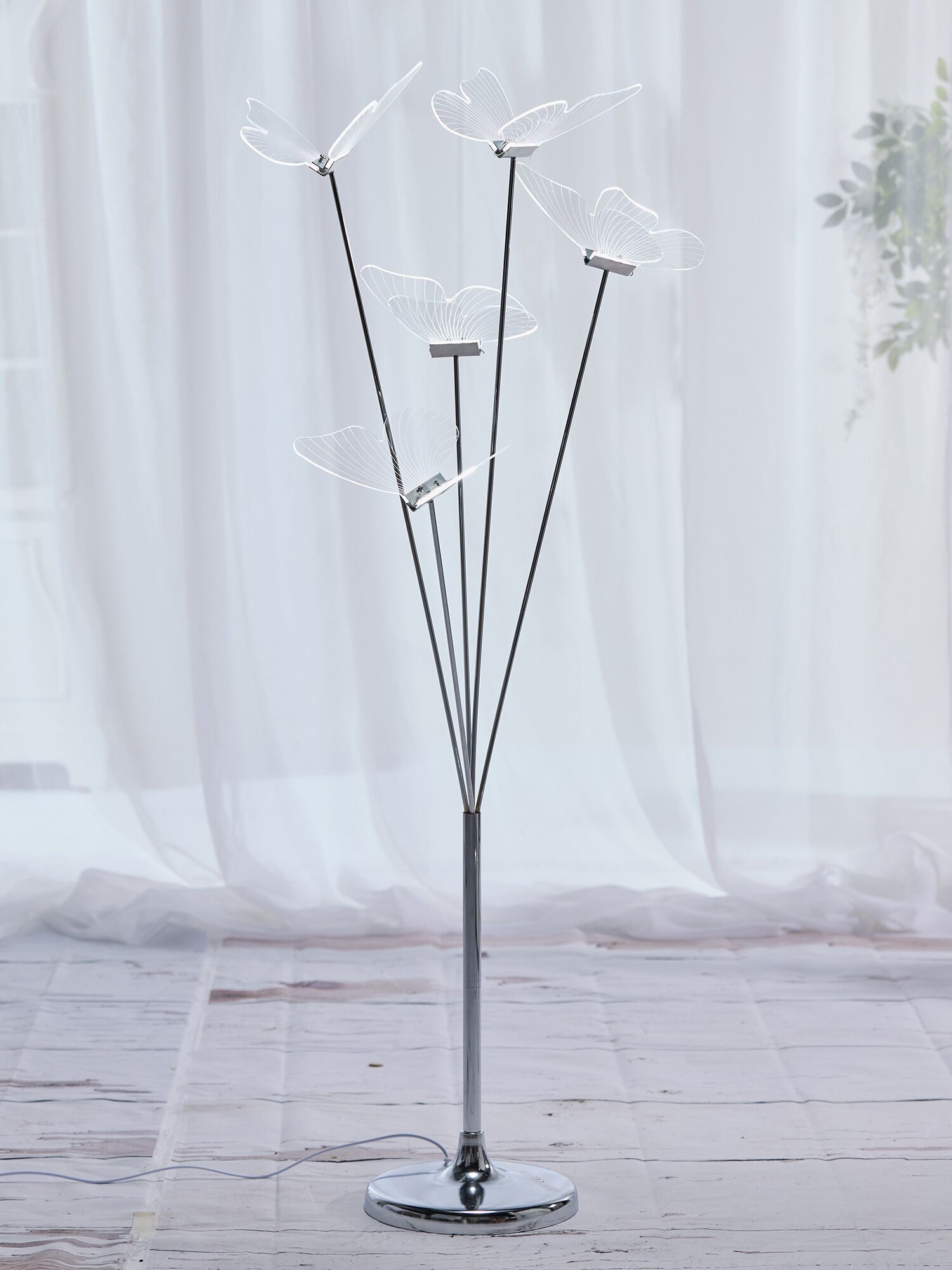 Dekorieren macht glücklich Dekofigur Schmetterling LED Stand-Lampe, 120 cm günstig online kaufen