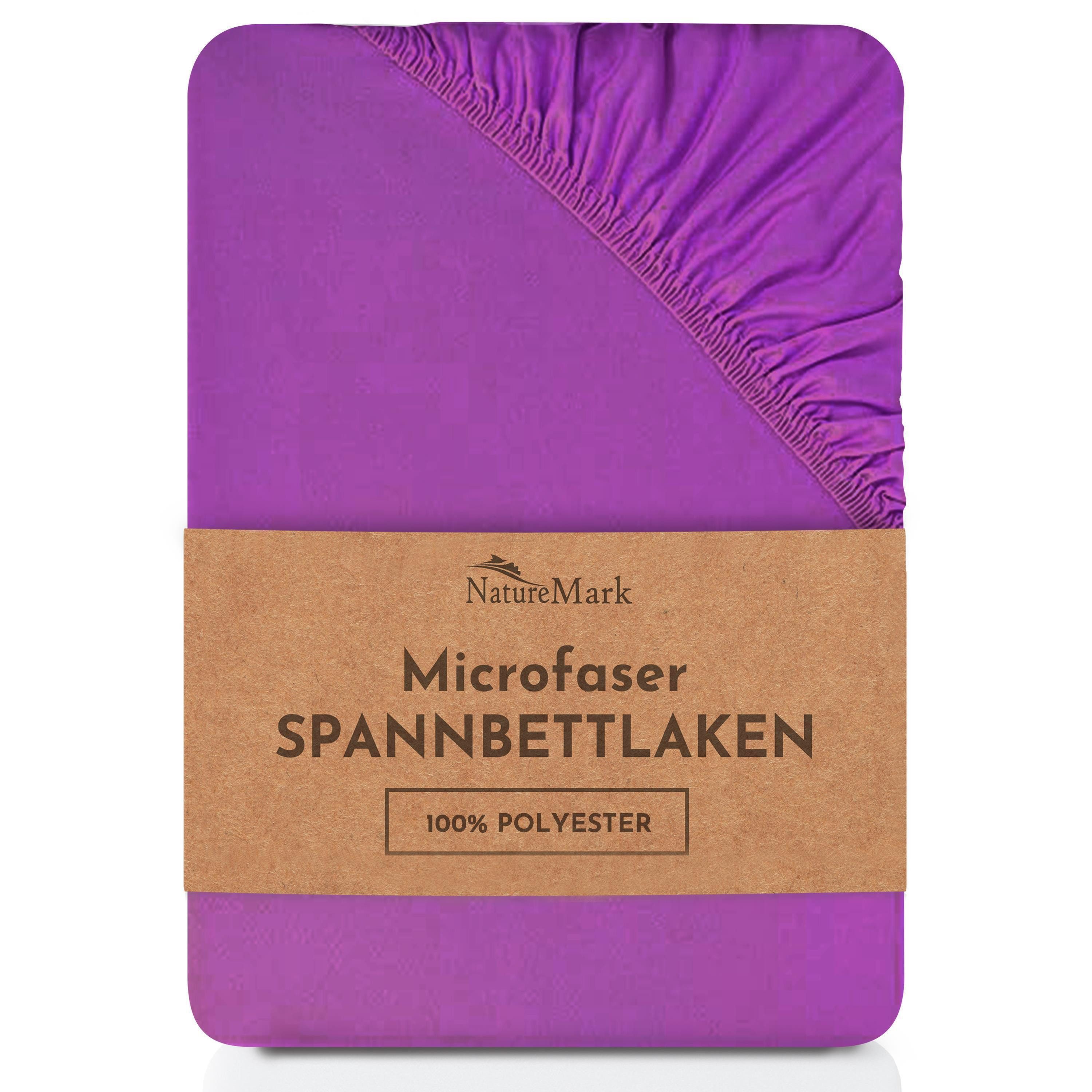 NatureMark Spannbettlaken Mikrofaser Spannbetttuch, Polyester, Gummizug: günstig online kaufen