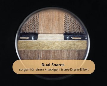 XDrum Cajon Designer-Cajon mit Kunstdruck "Skull", Bass Port & Snare Teppich mit 20 Spiralen