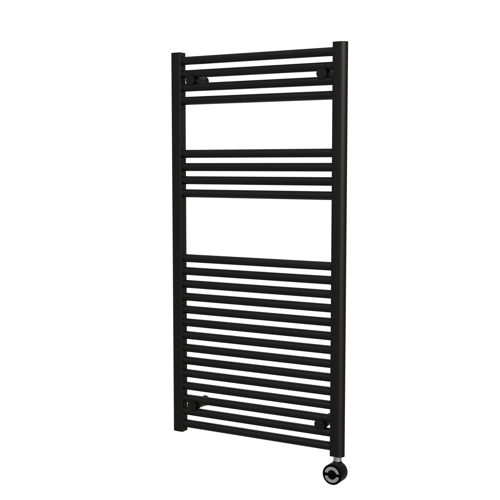 Schulte Elektrischer Badheizkörper SONORA, 120 x 60 cm, Mattschwarz, mit Heizstab