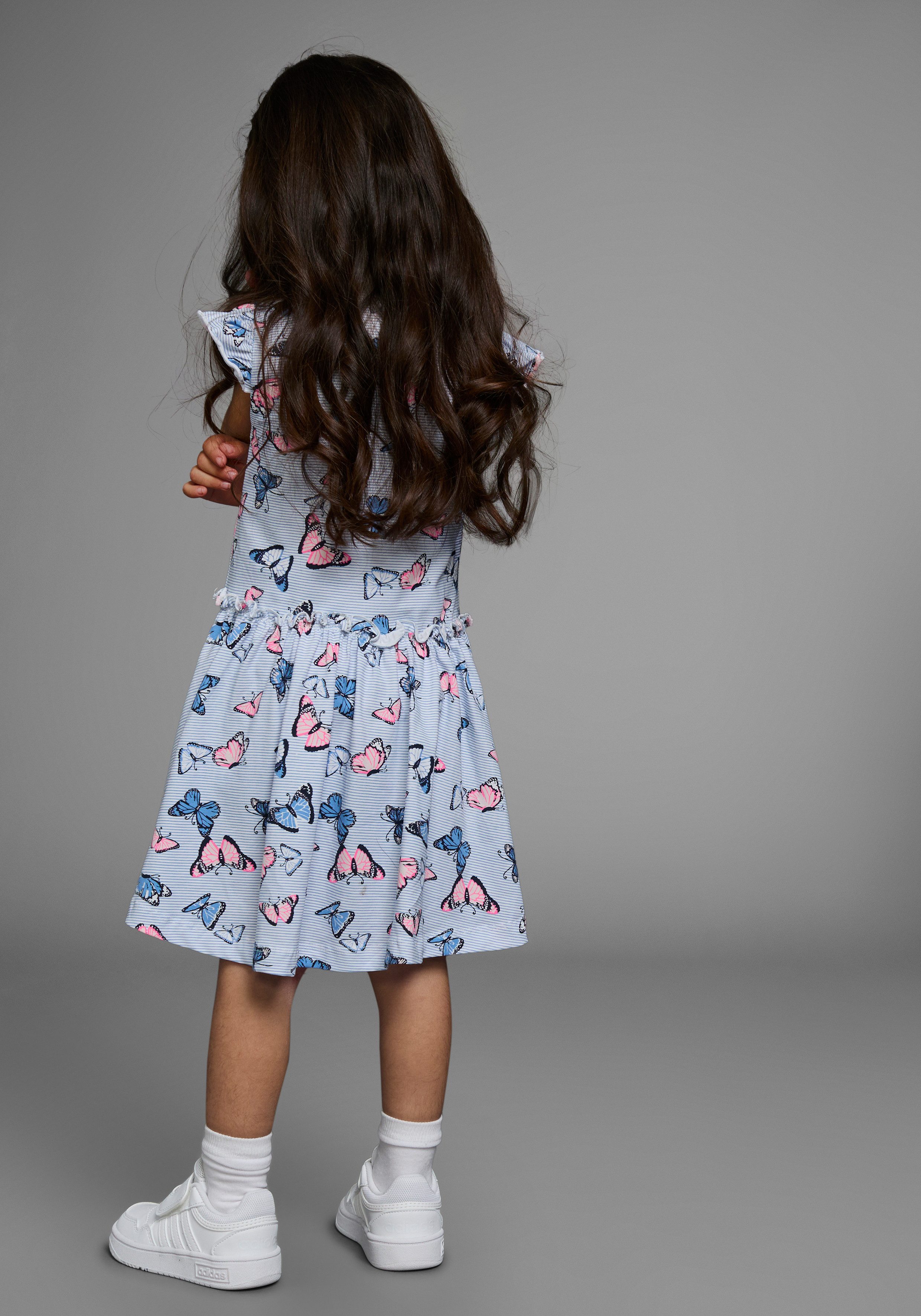 KIDSWORLD Jerseykleid für kleine Mädchen sommerliche Anlässe und Partys, kniefreie Länge, modische Note