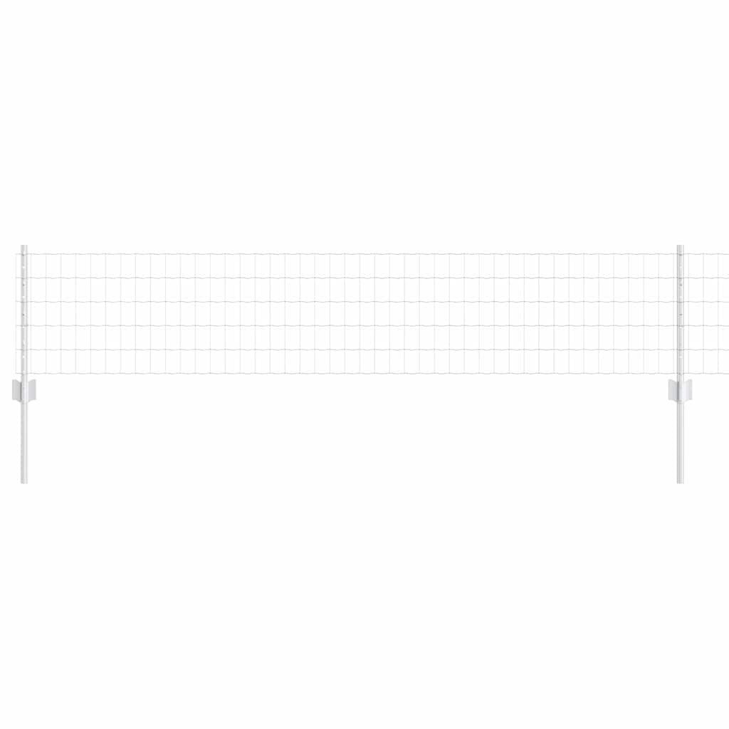 vidaXL Gartenzaun Zaun mit Pfosten Silber günstig online kaufen