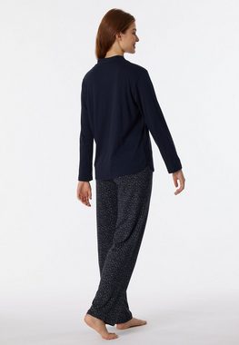 Schiesser Pyjama "Contemporary Nightwear" (2 tlg) Shirt mit Stehkragen und verdeckter, funktionaler Knopfleiste