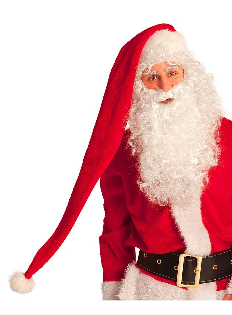 Boland Kostüm Weihnachtsmann Mütze extralang - für Weihnachten, Mit megalan günstig online kaufen