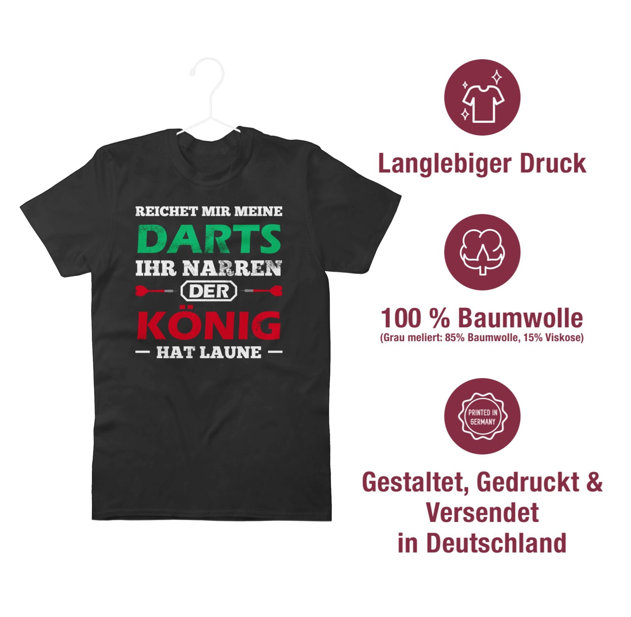 Sport Dart Schwarz Zubehör König 1 Shirtracer T-Shirt Spruch
