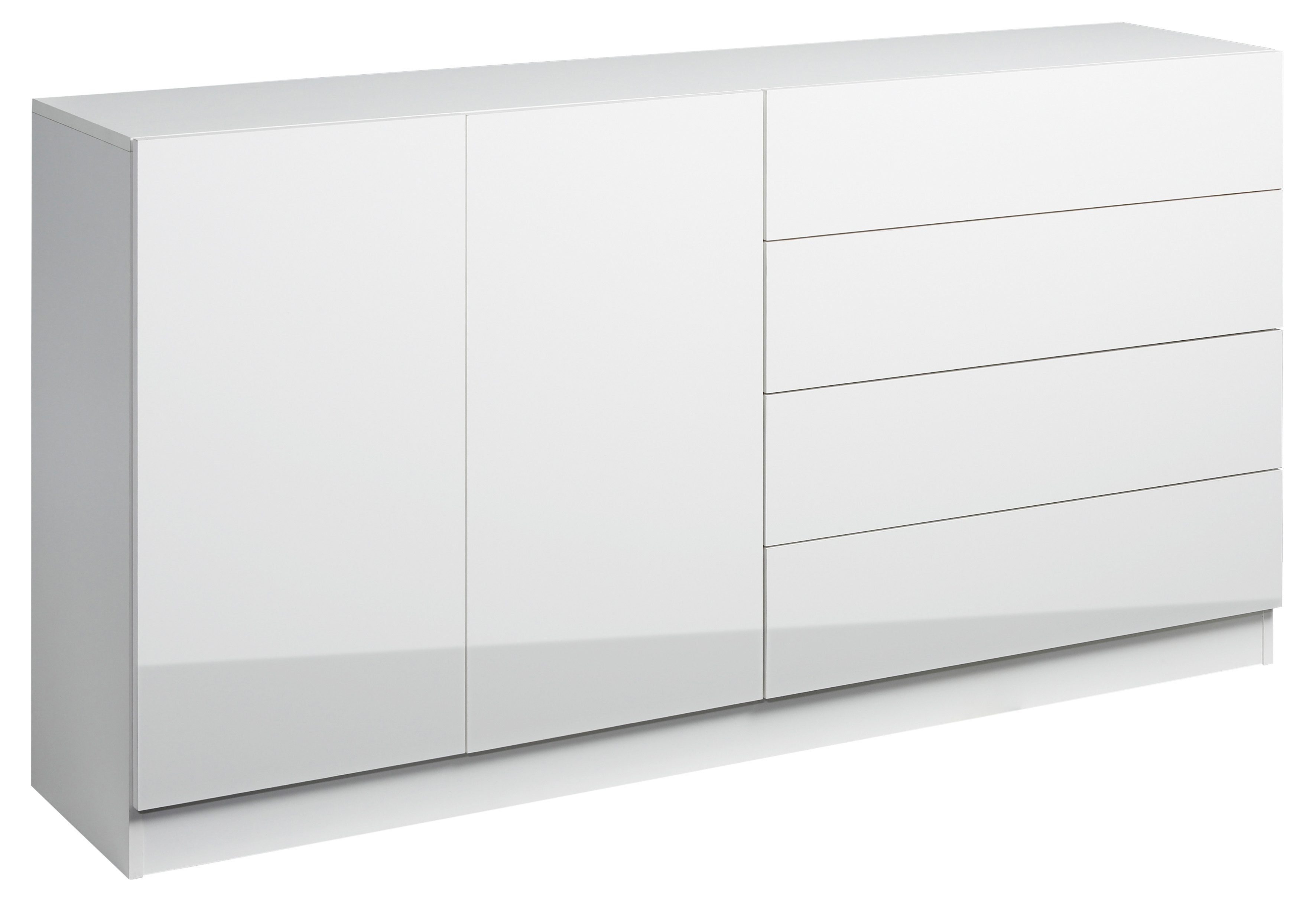 Sideboard 152 Breite cm Vaasa, Hochglanz borchardt matt/weiß Möbel weiß