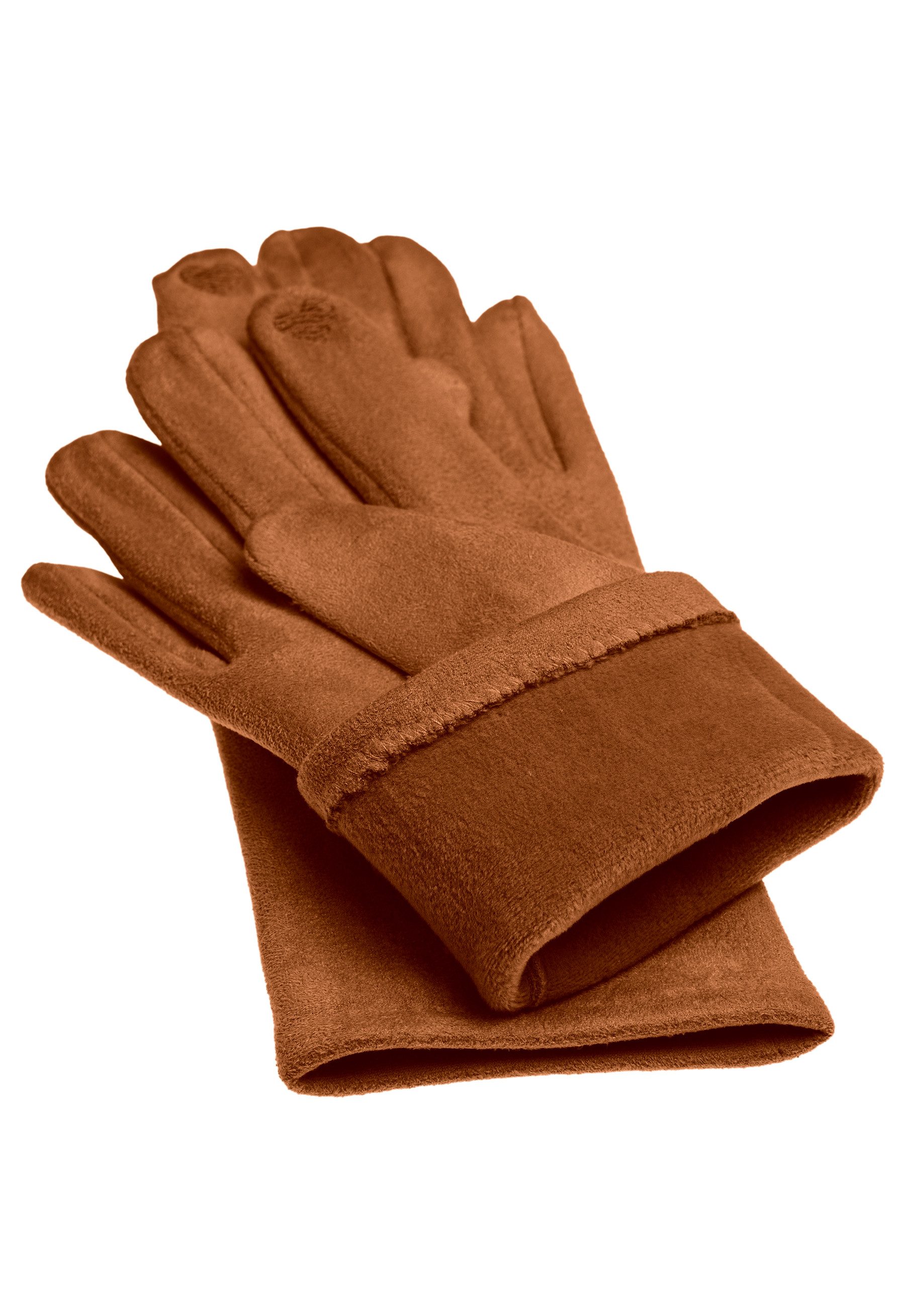 Caspar Strickhandschuhe GLV013 klassisch elegante uni Damen Winter Handschuhe