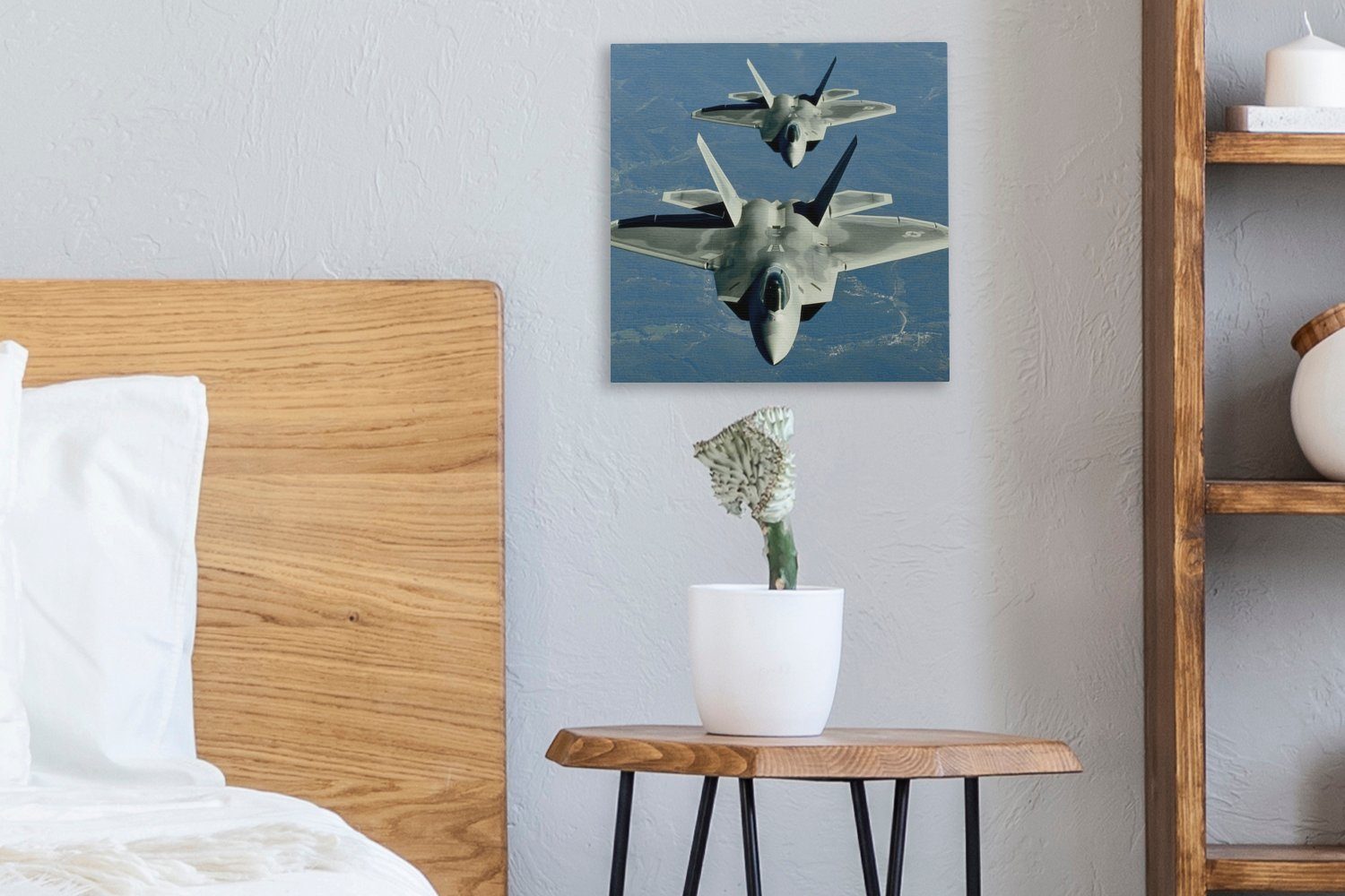 OneMillionCanvasses® Leinwandbild Zwei Kampfjets auf St), Bilder amerikanischen Schlafzimmer der (1 Utah, für Leinwand Wohnzimmer
