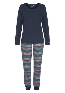 Vivance Dreams Pyjama (2 tlg) mit buntem Zick-Zack-Muster