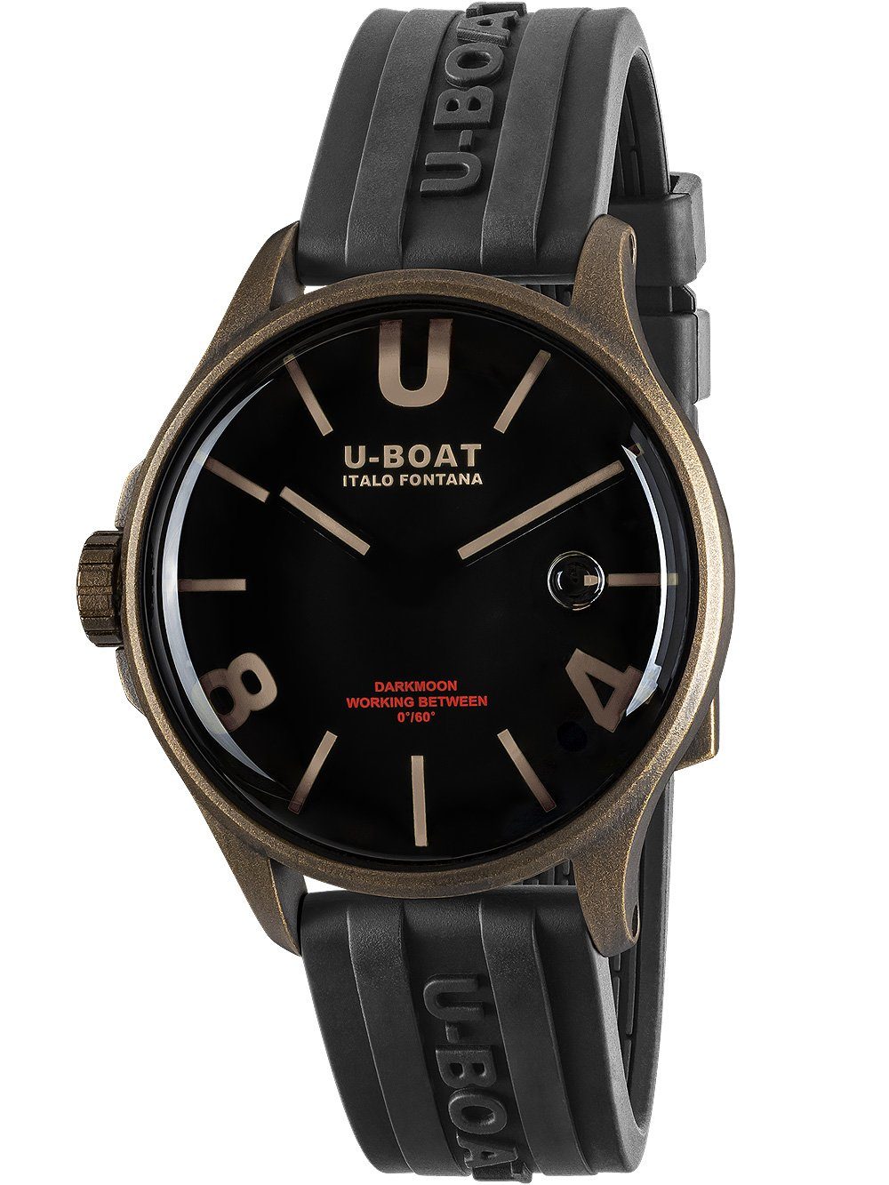 [Gute Qualität] U-Boat Sportuhr U-Boat 9549 Darkmoon 40mm Vintage Herrenuhr Brown