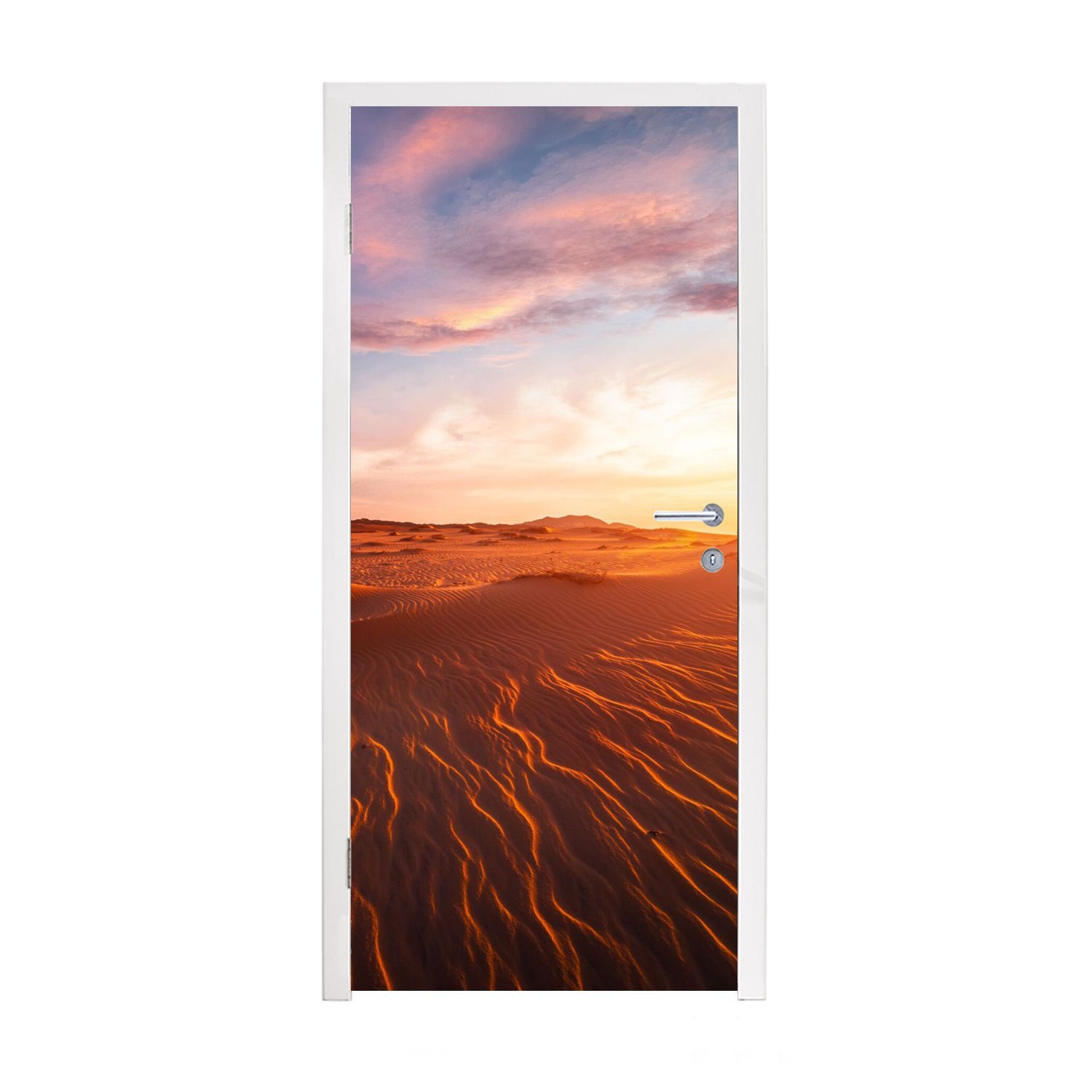 MuchoWow - Tür, Matt, Wüste, St), - Türaufkleber, Türtapete (1 Himmel Fototapete - Sand bedruckt, 75x205 für Landschaft cm