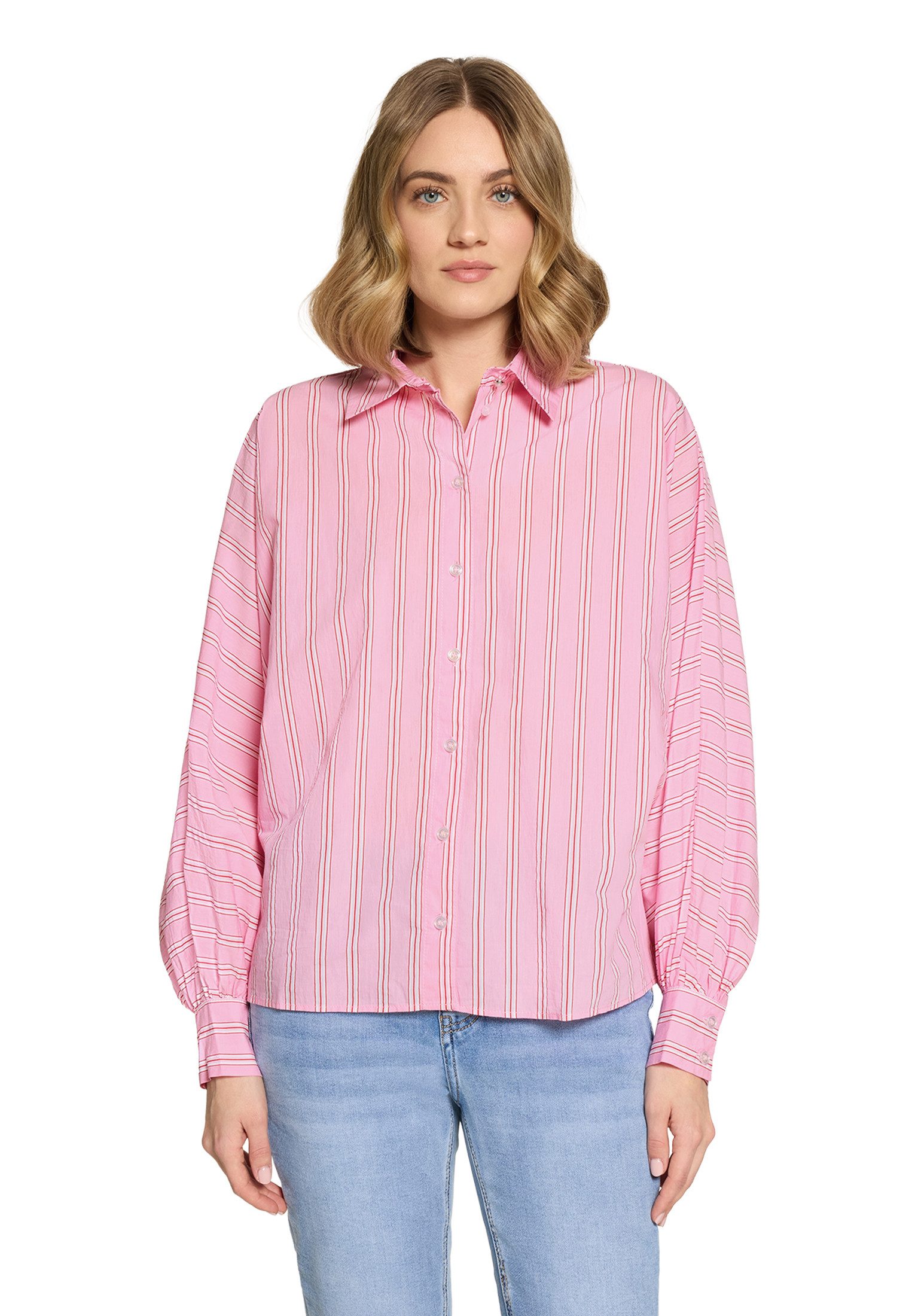 Cartoon Schlupfbluse Damen mit Streifen