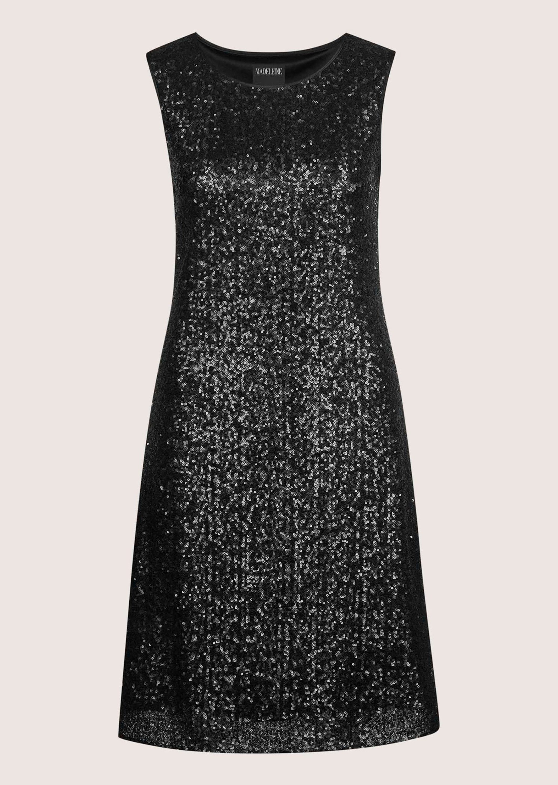MADELEINE Midikleid Schlankes Etui-Kleid mit Pailletten Unifarbenes Modell mit klassischem Rundhalsausschnitt – Bild 5 von 5