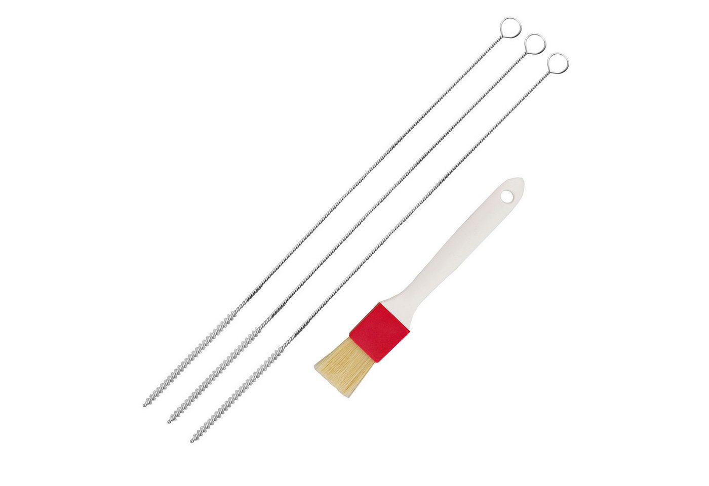 Lantelme Reinigungsbürsten-Set 3mm Milchschlauch Reinigungsbürsten 50cm Küchenpinsel, Für Kaffeeautomaten und Espressomaschinen